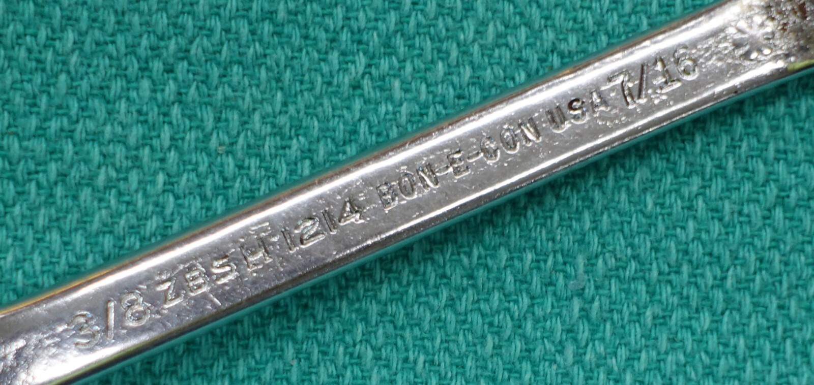 Vintage Bon-E-Con 3/8″ x 7/16″ Box End Wrench 6-Point Stubby 4-1/2″ # ZBSH 1214