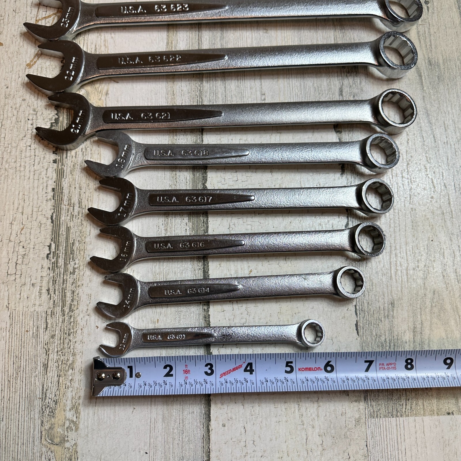 EASCO USA METRIC COMBINATION WRENCH SET 11MM – 32MM 12 POINT (13 WRENCHES)