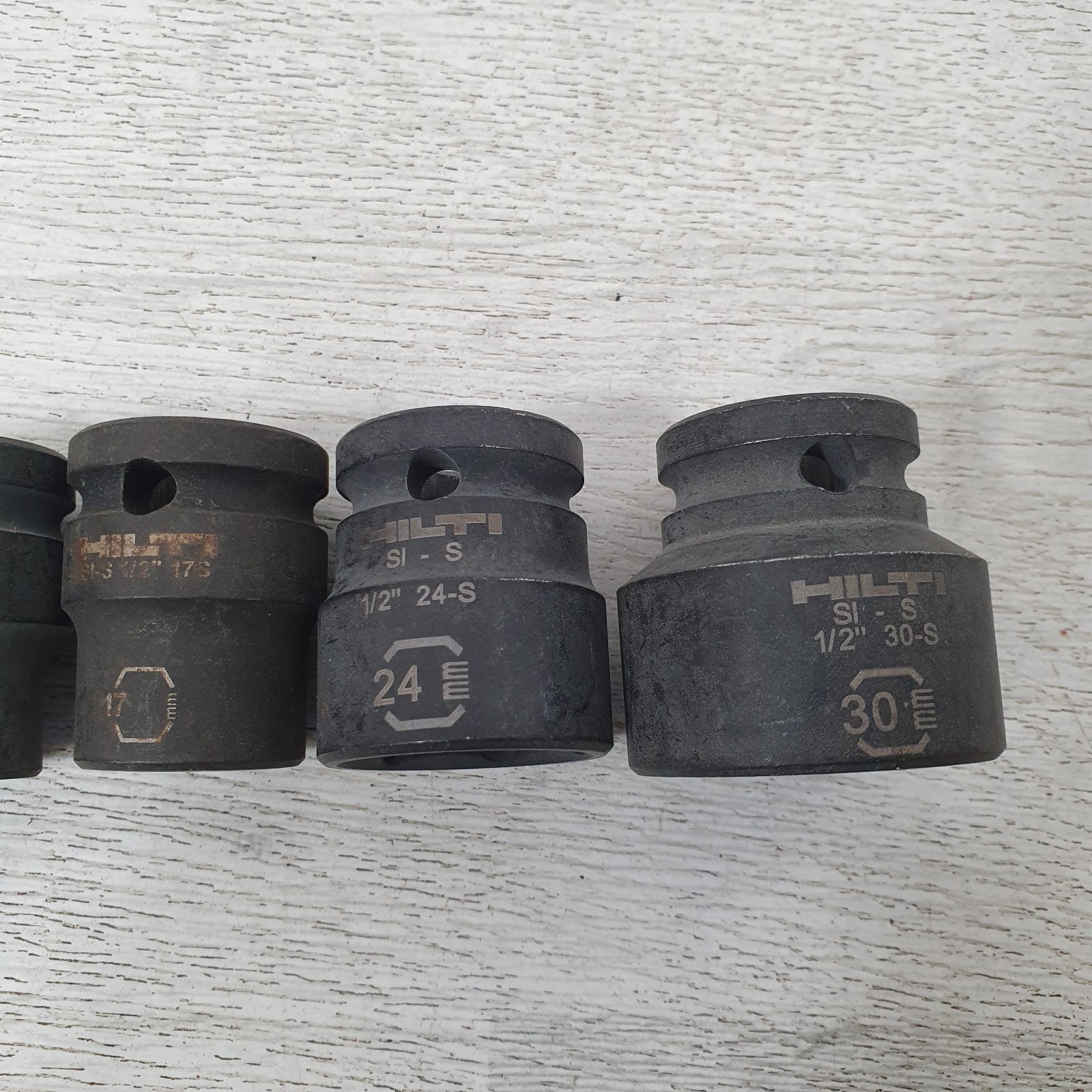 5x HILTI 1/2 Inch Drive 6-Point Short Impact Sockets SI-S 1/2″ Mixed Sizes -S85