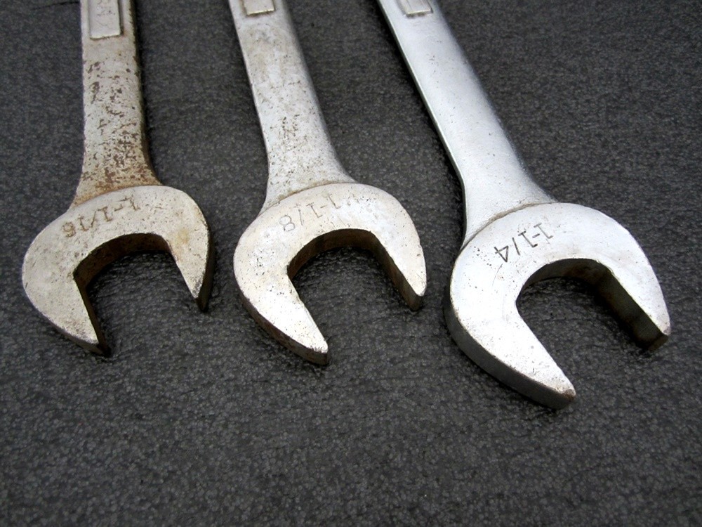 Vintage Craftsman 3pc Large Combination Wrenches 44706 77407 44708 USA