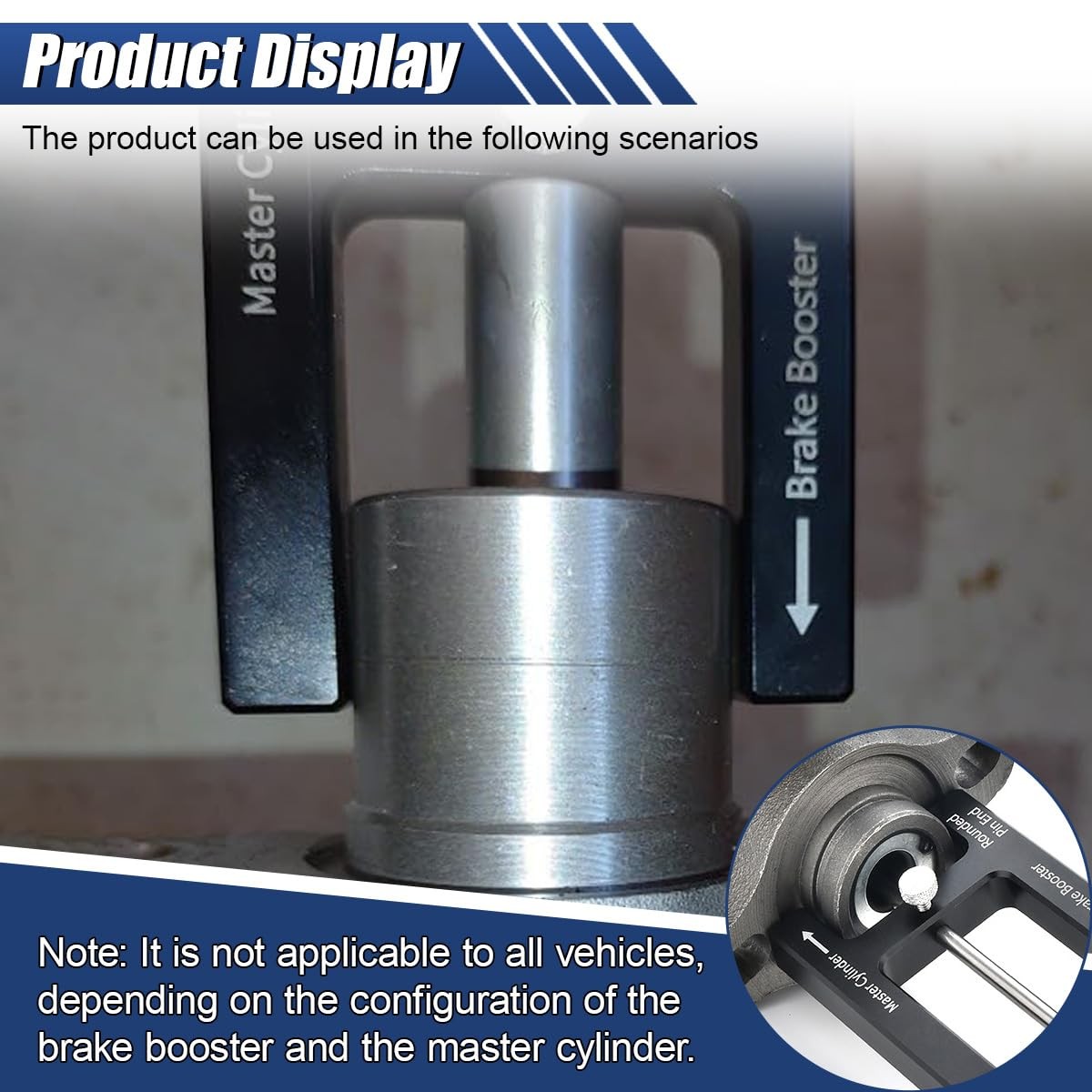 Tuxihapp Car Brake Booster Push Rod Adjustment Tool, Auto Master Cylinder Push R
