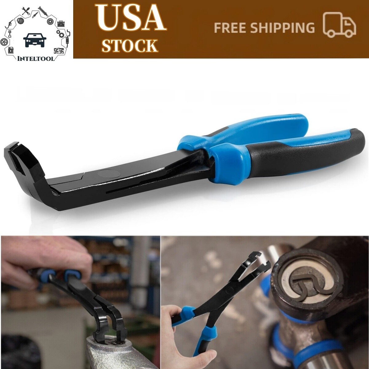 70301 ANGLED U-JOINT SNAP RING PLIERS FOR AUTOMOTIVE AND MEDIUM DUTY CARS TRUCKS