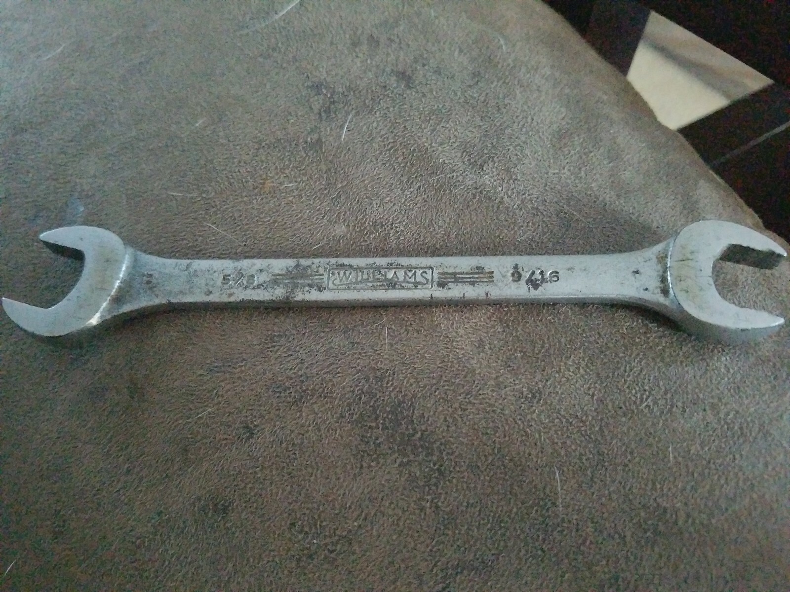 Williams Superrench Tool USA Vintage Open Double End 9/16 5/8 Standard Wrench