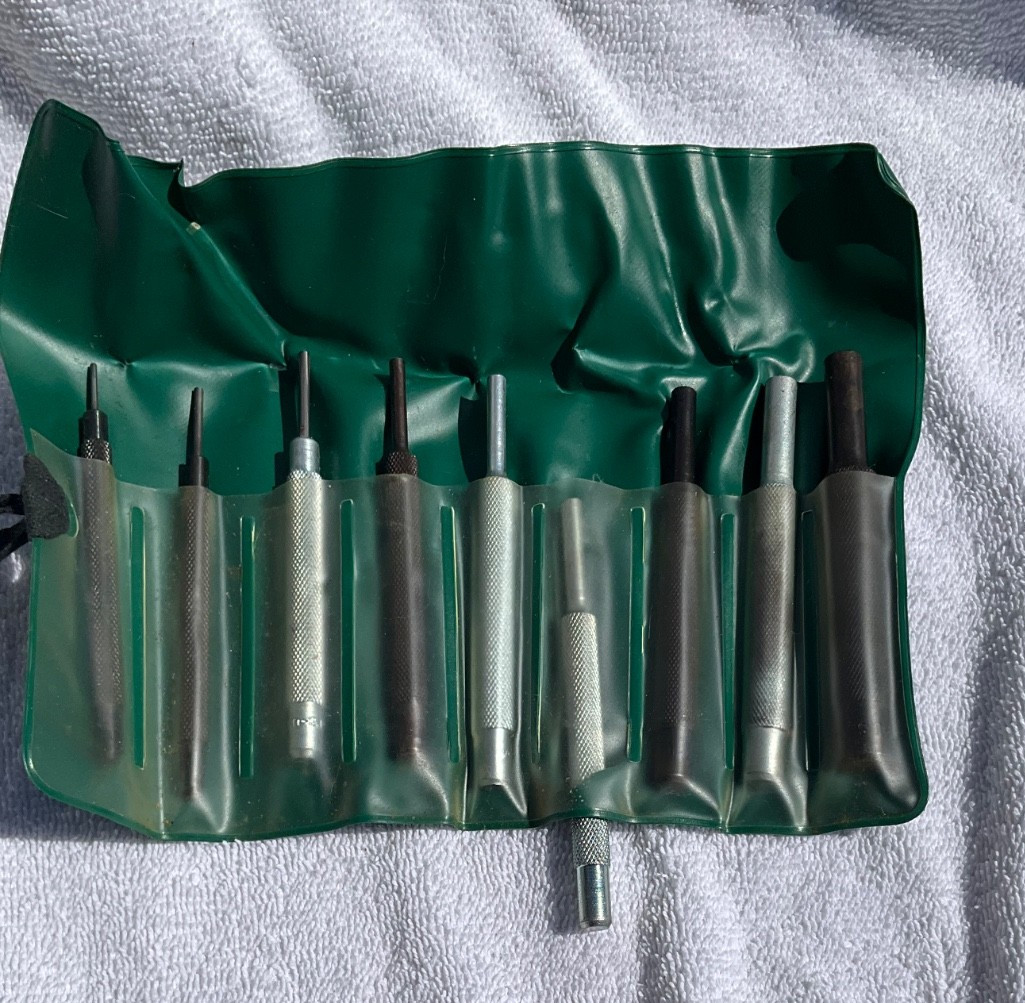 Machinery Products Co 9 Piece Pin Punch Set 4″ OAL Made in USA