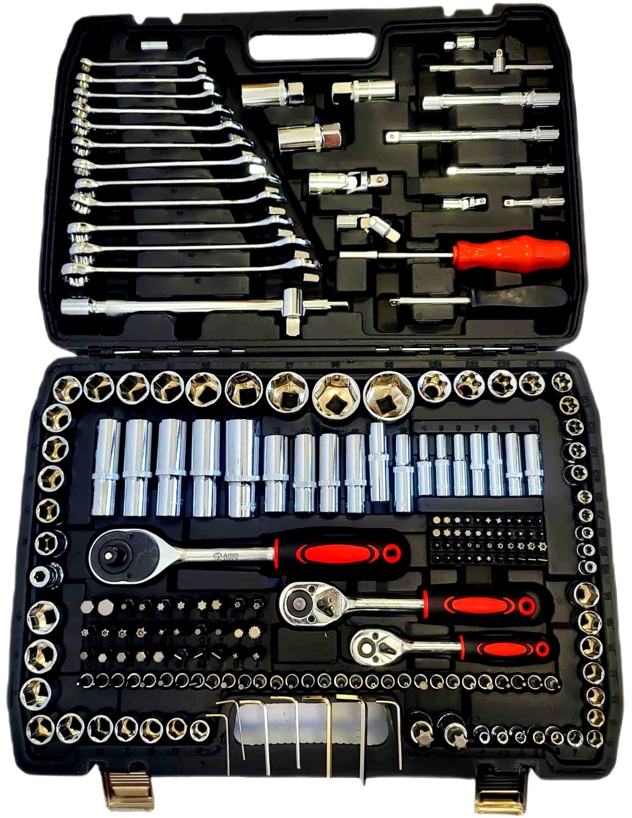 NEW 216 pcs spanner socket set 1/2″ 1/4″ 3/8″ Mechanic Tool Kit wrench