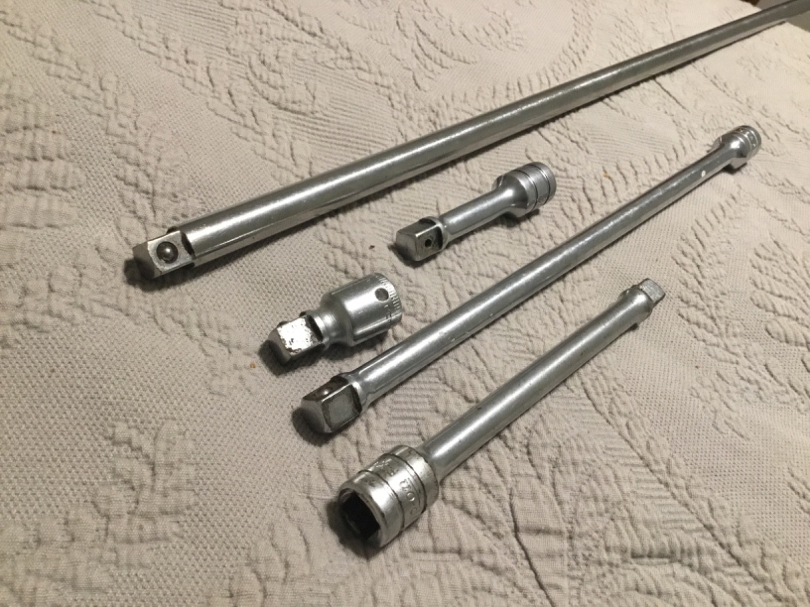 Snap-On 3/8 Drive Chrome Extension Set 5 pc set 1” , 2” ,6 “ ,11” , 24” long