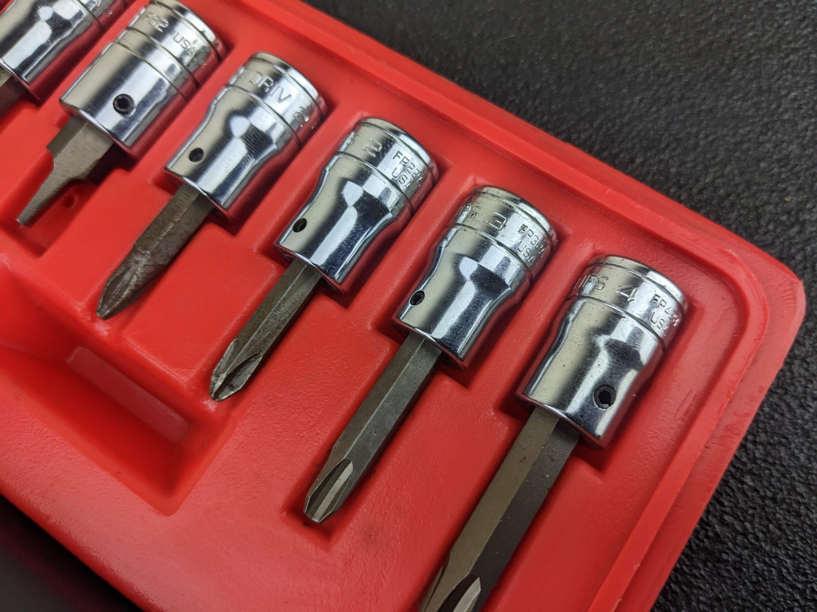 #bp060 Snap On Tools PIT208 EPIT208 3/8” Impact Driver Set 8 pcs with Case