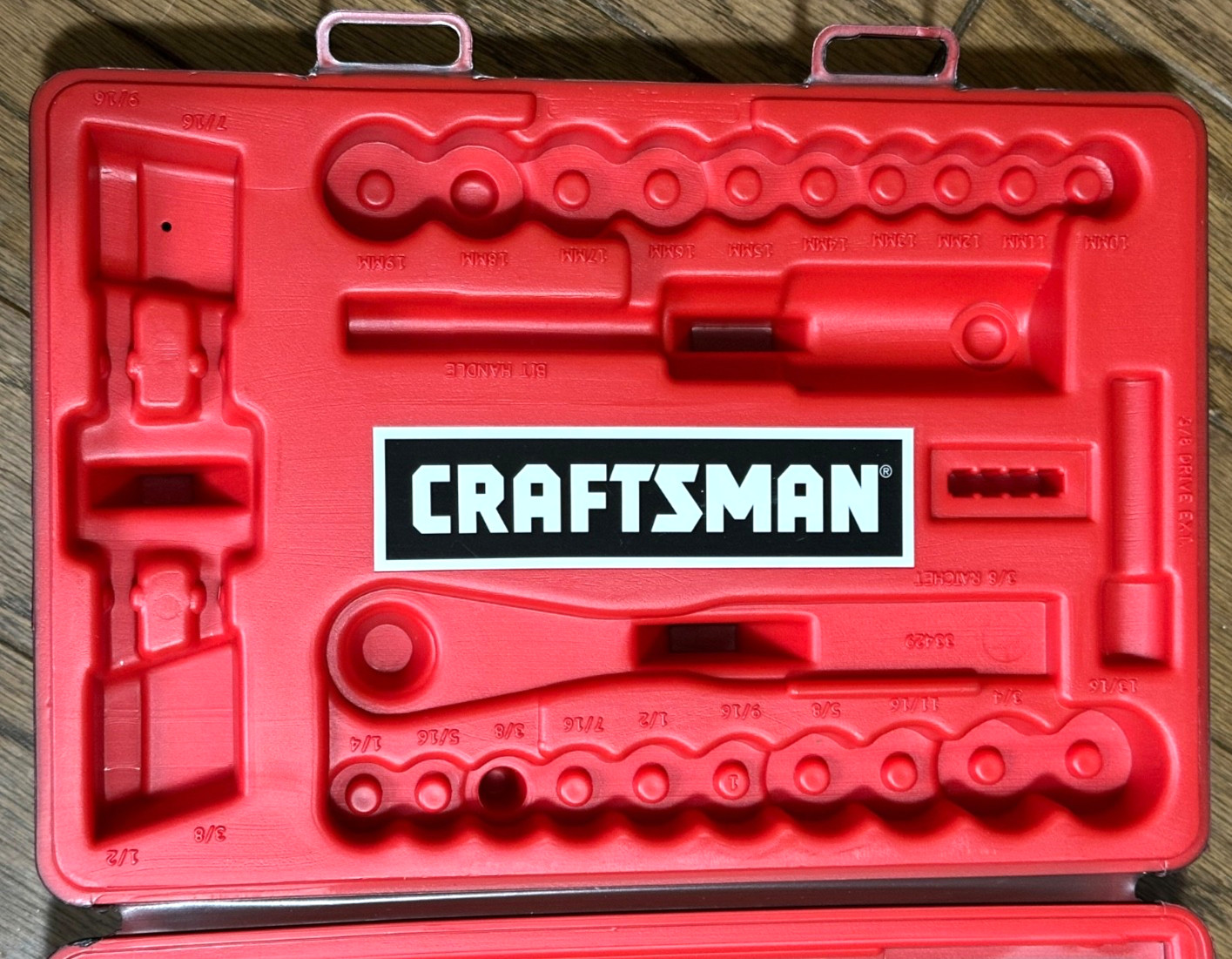Craftsman Tools CASE ONLY 3/8″ Drive Metric SAE Socket Ratchet Set Storage Tray