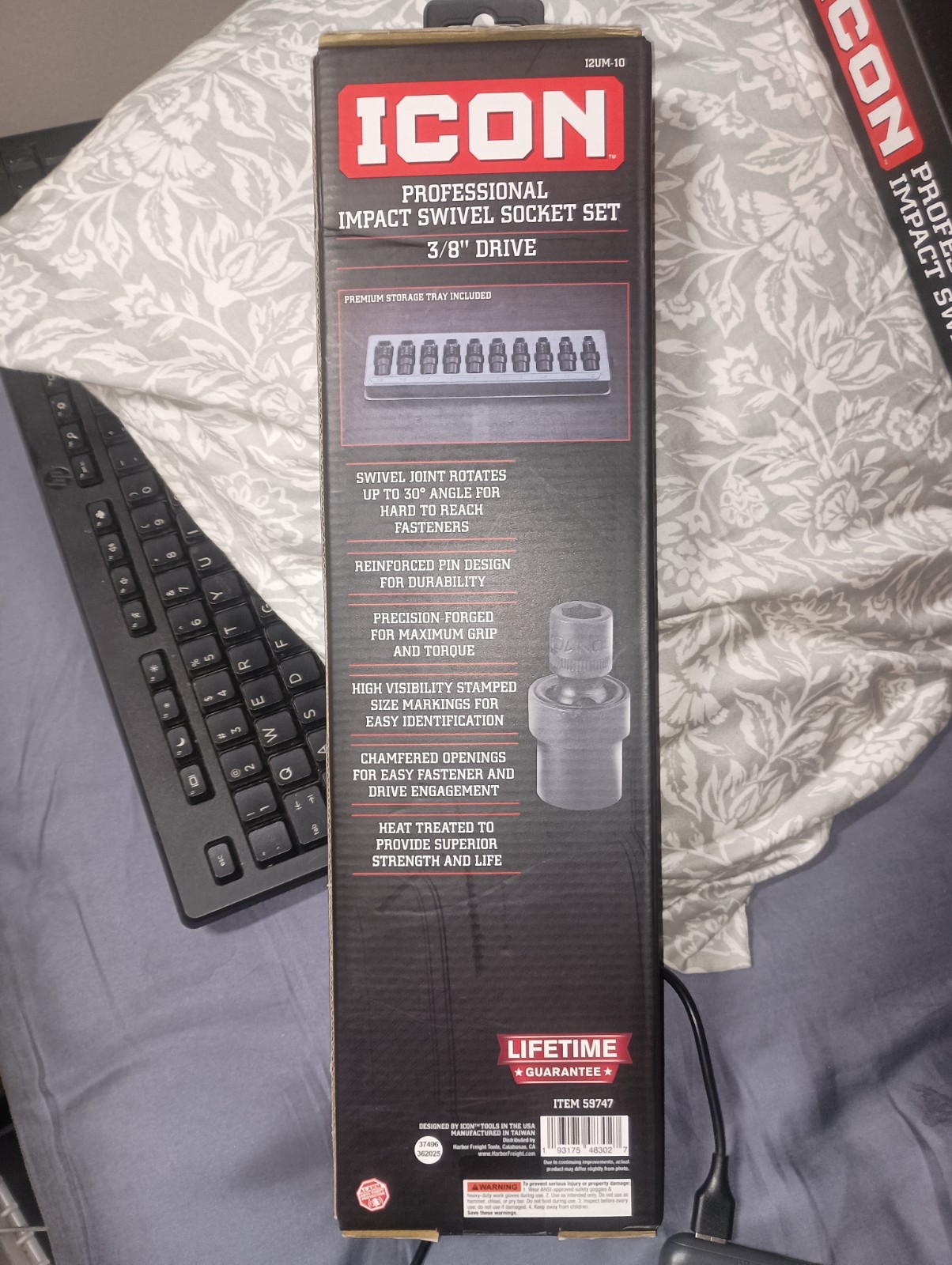 Icon Professional 10pc Impact Swivel Socket Set, ⅜» Drive, Metric[I2UM-10]