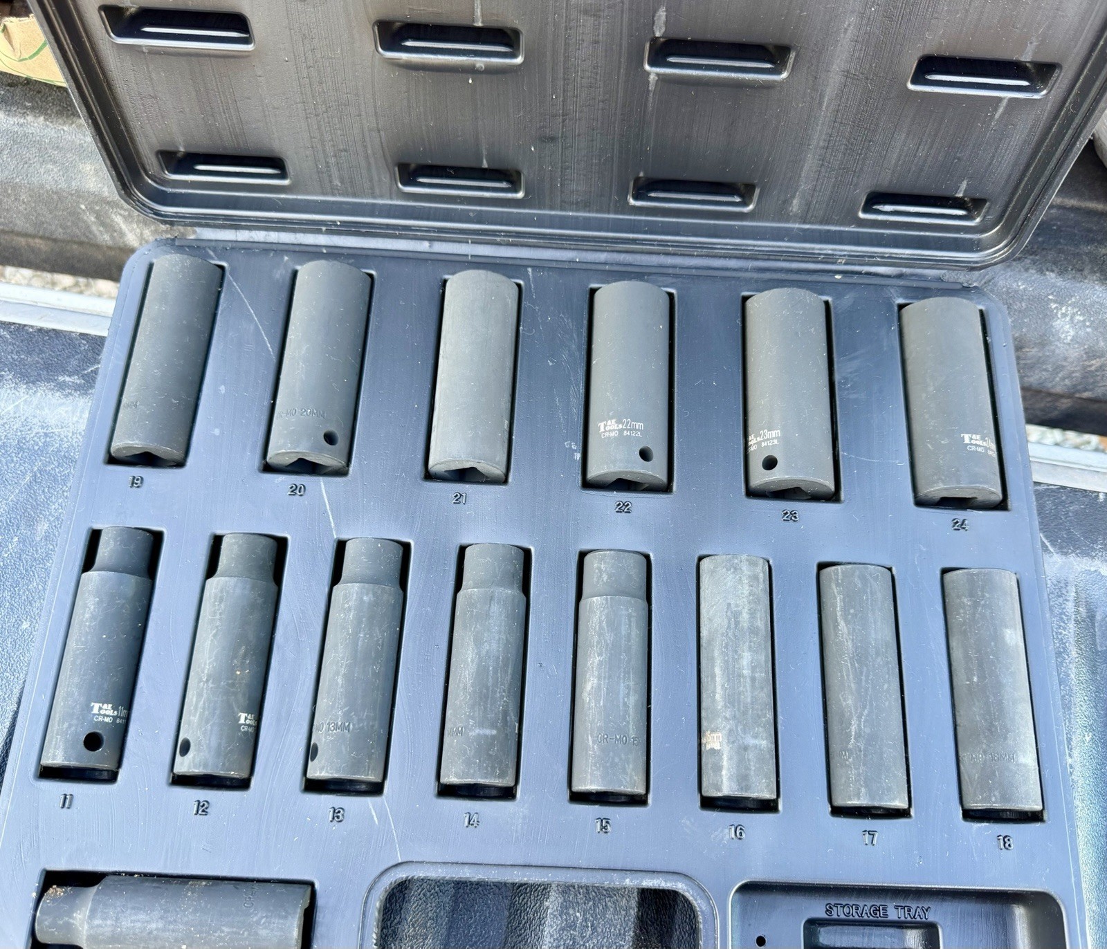 T&E Tools 1/2″ Drive 15pc Metric Deep Impact Socket Set 10-24mm – No. 98415L