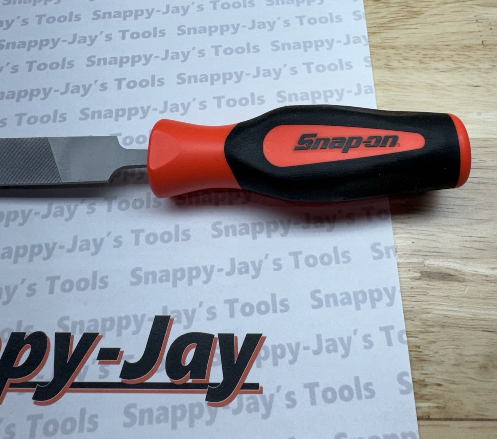 Snap-on Tools NEW ORANGE Soft Grip Flat 8” Length Blade Mill File SGHF615B 8MA