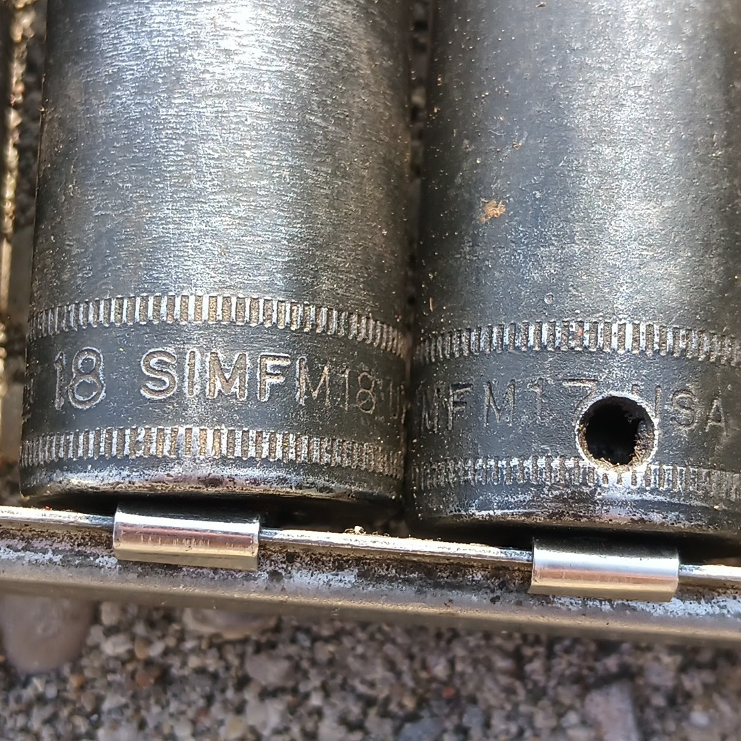 Snap-On SIMFM Set 3/8″ Drive Metric Deep 6 Point Impact Socket 8mm – 19mm Rail
