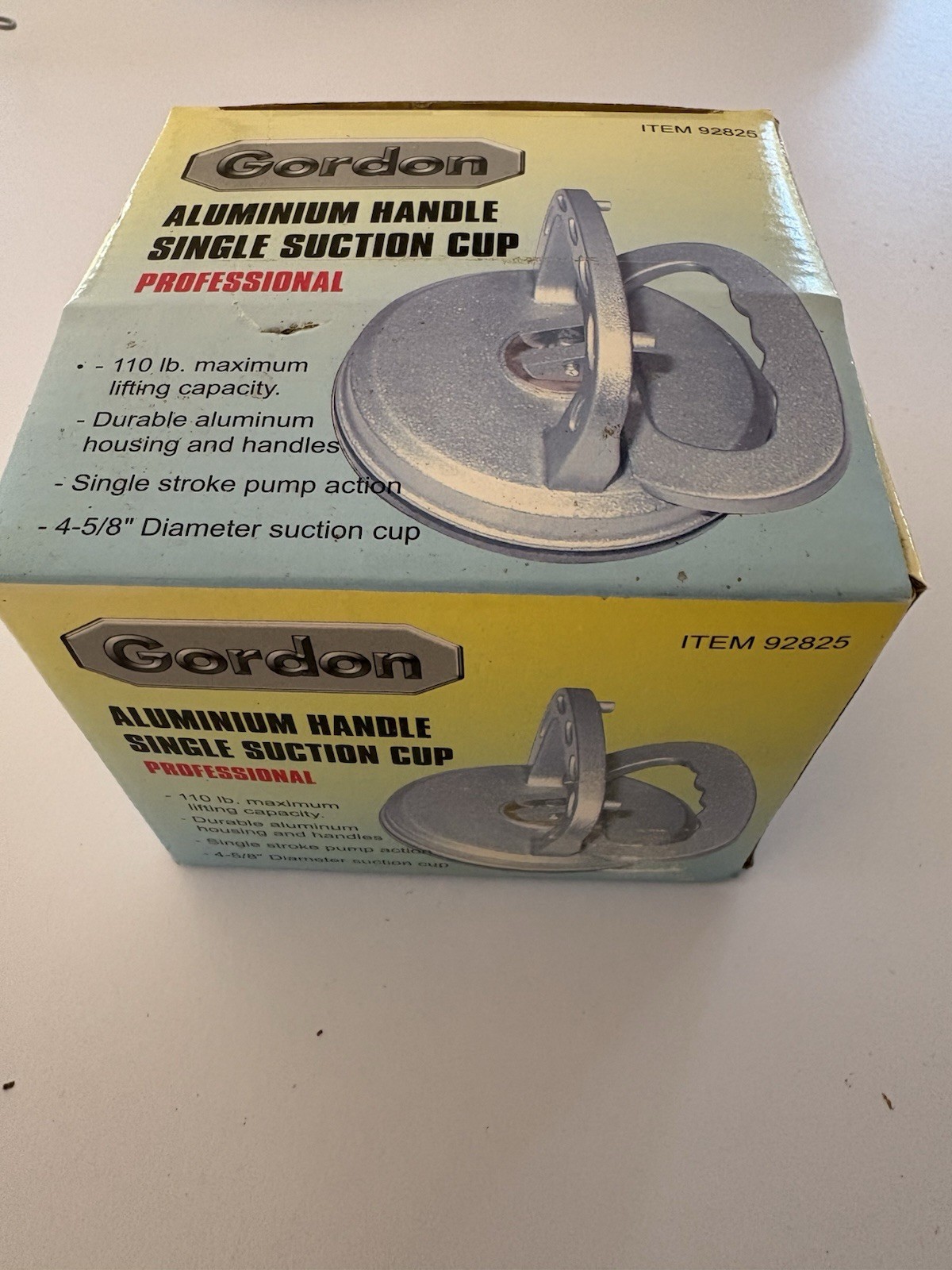 Gordon Aluminum Single Suction Cup Lifter 110 lb PRO Grade Grip Dent Puller NOB
