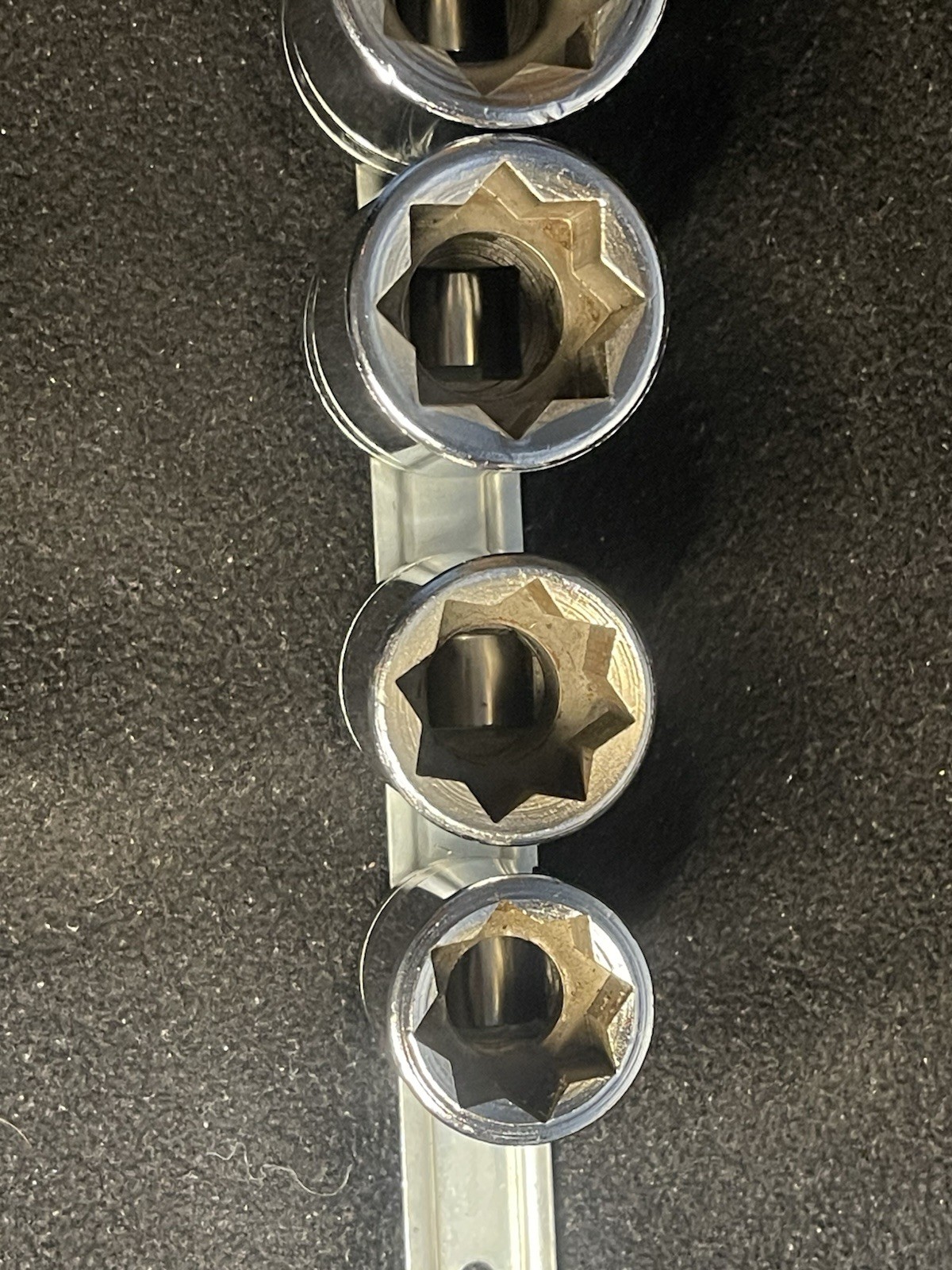 Snap On 1/2 Drive 6 Piece 8 Point Shallow Socket 1/2 SW Series Great Condition