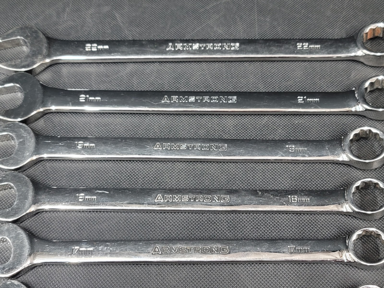 Armstrong Tools 15 pc 12 point Metric Combo Wrench Set 7-19mm & 21-22mm GMTK 52