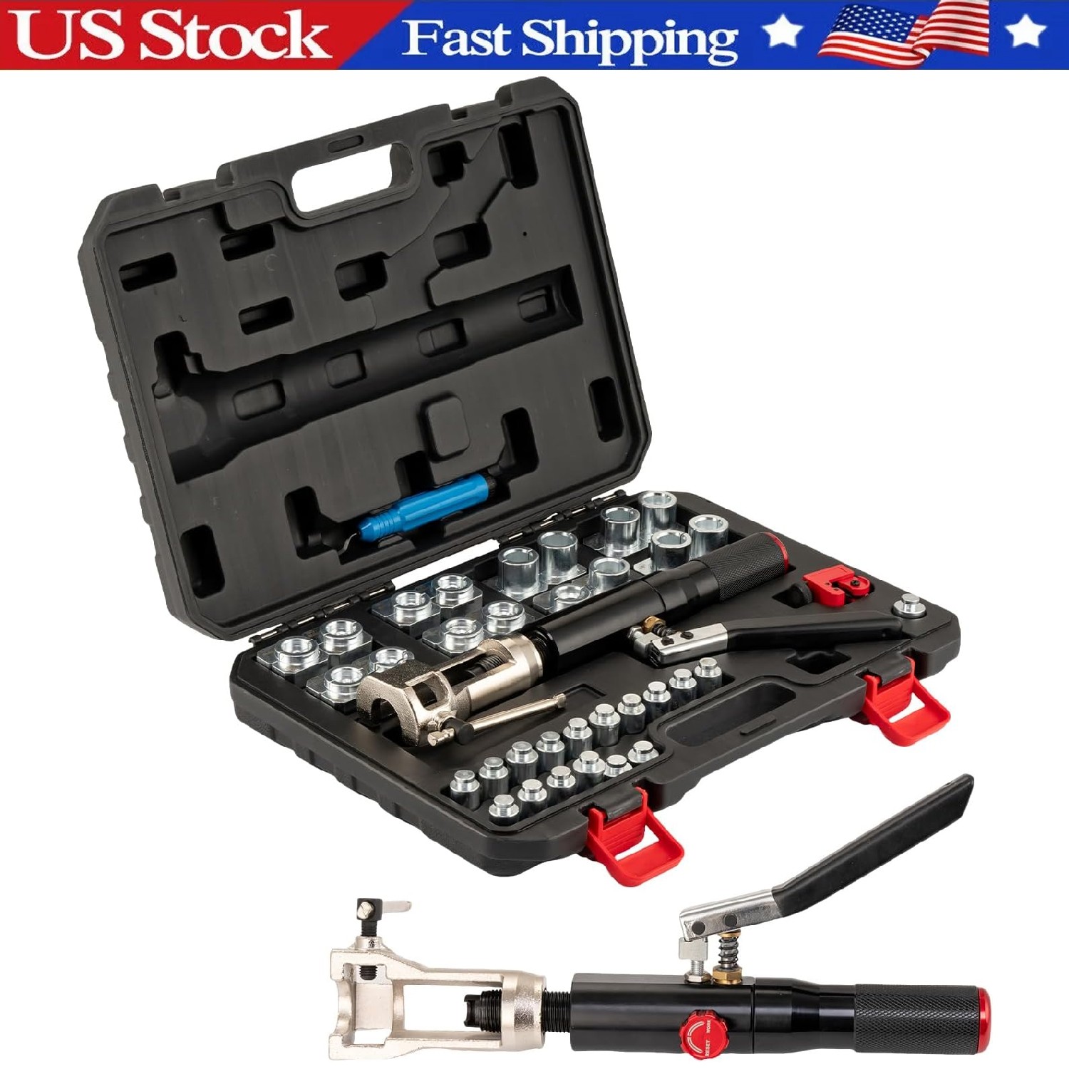 Hydraulic Flaring Tool Kit ,45° Double Brake Flaring Tool ,for Brake Line Repair