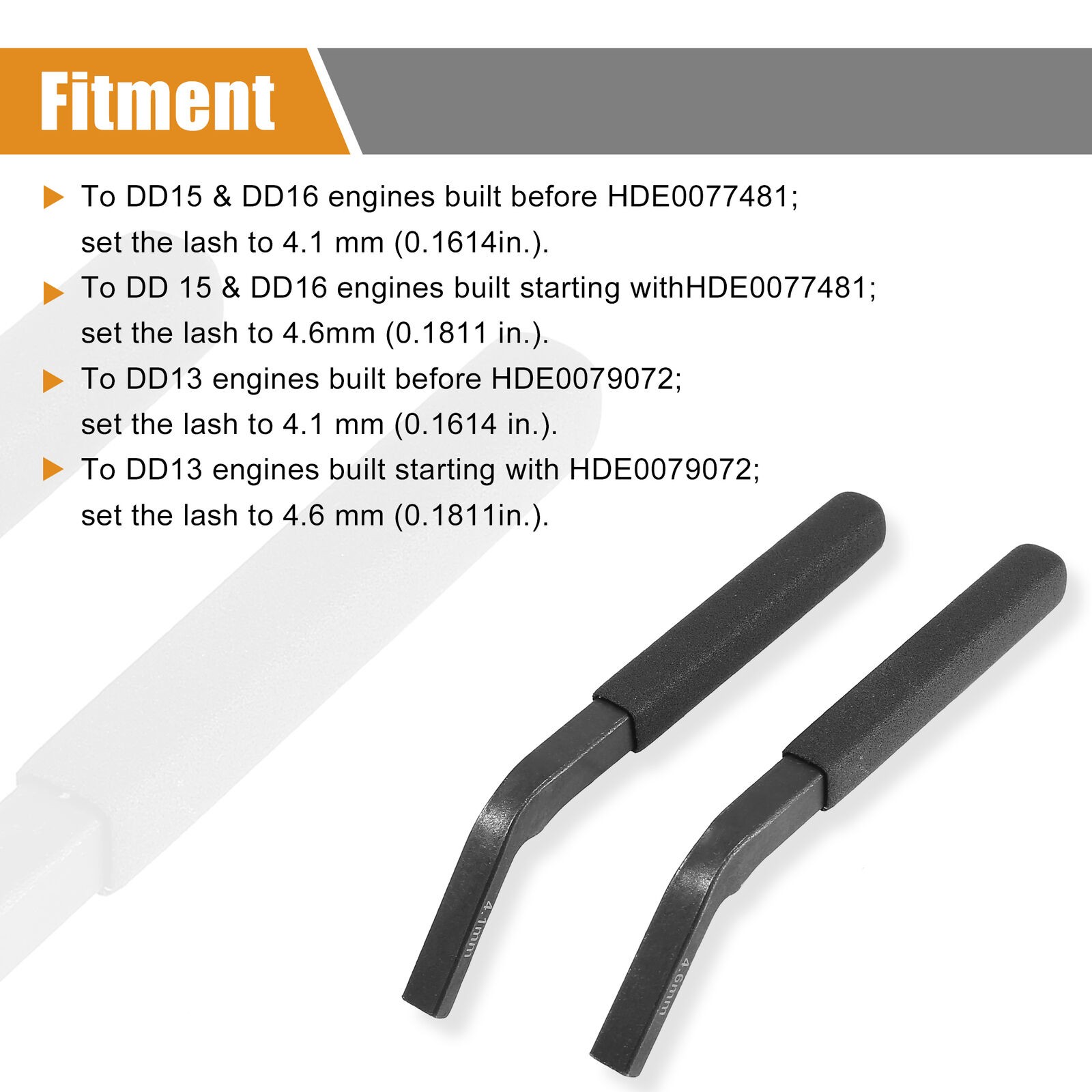 Engine Brake/Jake Brake Lash Adjustment Tools for Detroit Diesel DD13 DD15 DD16