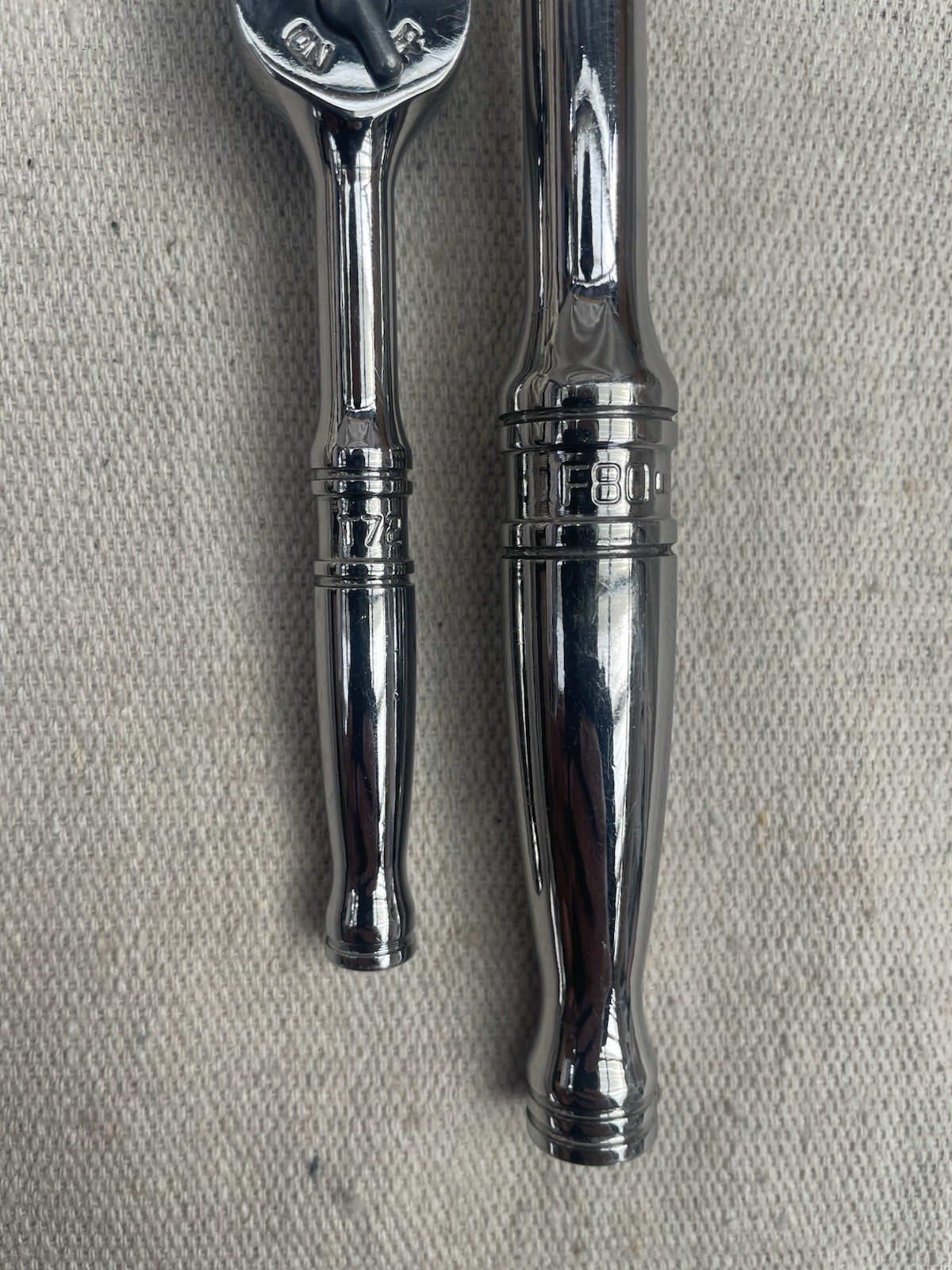 Snap On 3/8 – 1/4 Drive Ratchet Set 2 Piece F80 – T72 Made In USA