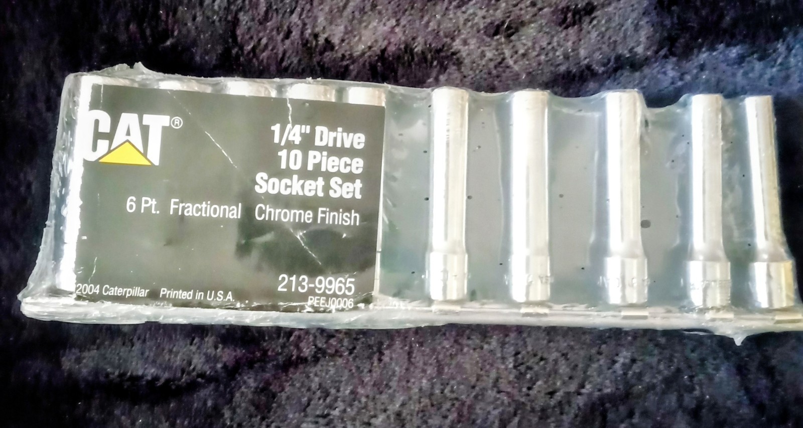 CAT/SNAP-ON USA 213-9965 DEEP WELL 10 pc Socket Set 1/4″ Standard 6 Pt. NEW