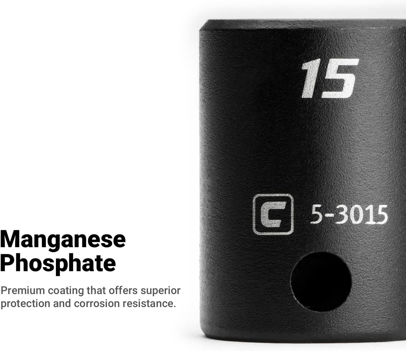 High Performance 14 mm Impact Socket, 3/8-Inch Drive, Chrome Molybdenum Steel