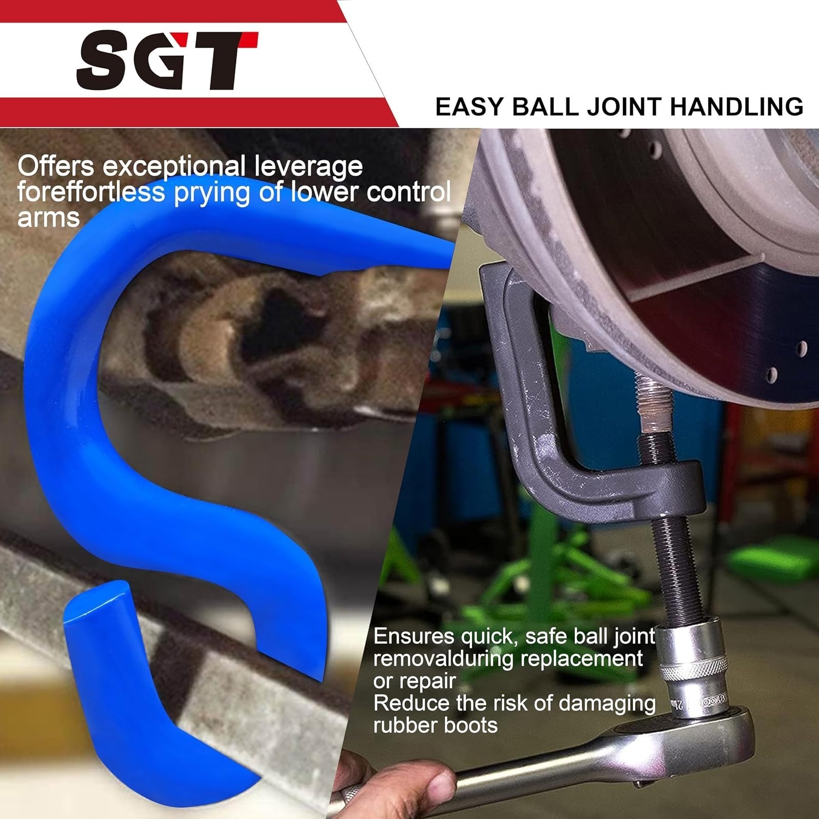 SGT Ball Joint Separator, Universal Ball Joint Puller with Lower Control Arm Pry