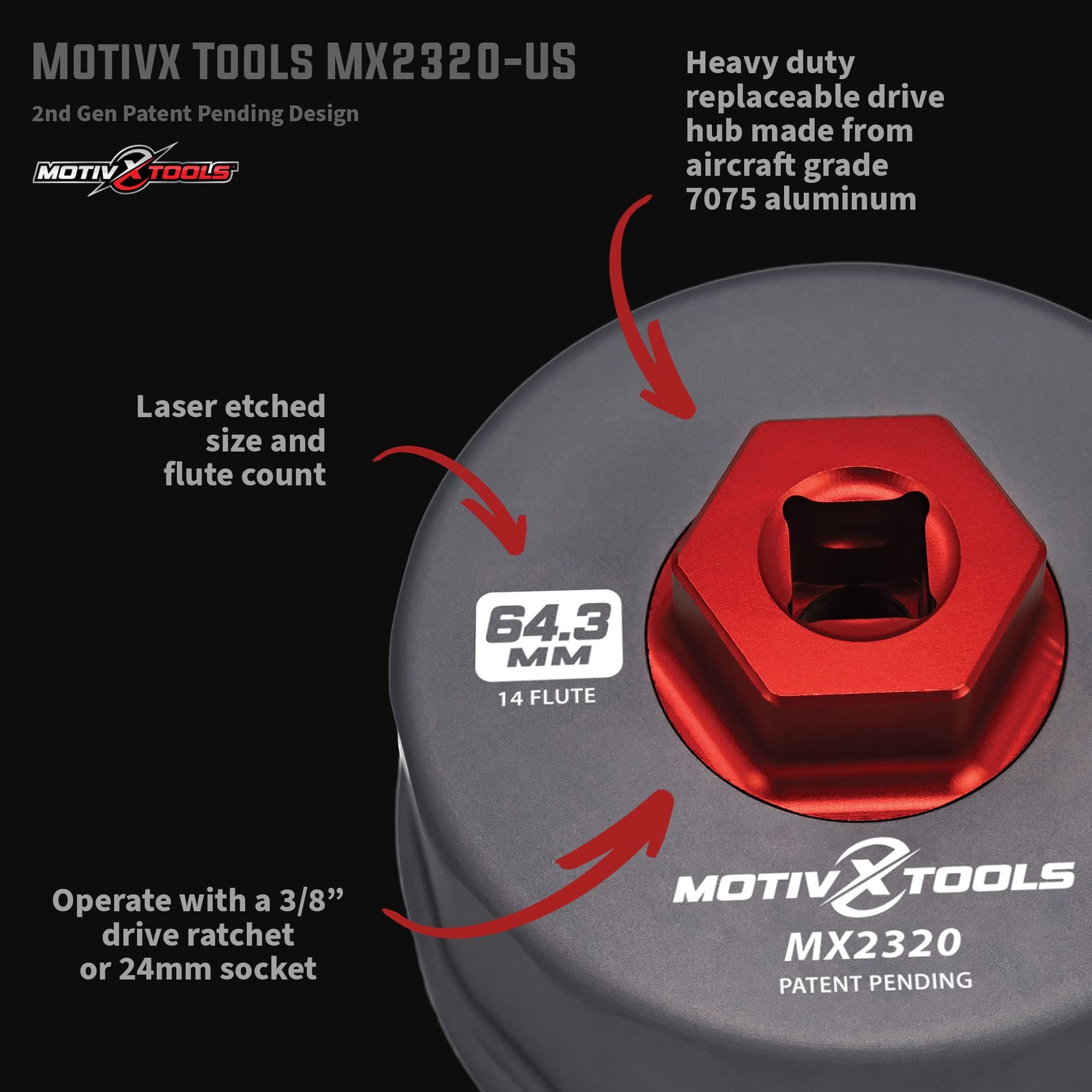 Motivx Tools Oil Filter Wrench for Toyota Camry Tundra Tacoma 4Runner RAV4