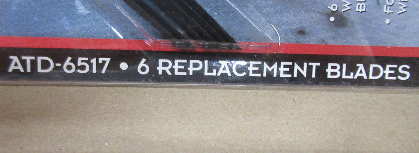 ATD 6517 6 REPLACEMENT WINDSHIELD REMOVER BLADES UPC: 663126065171