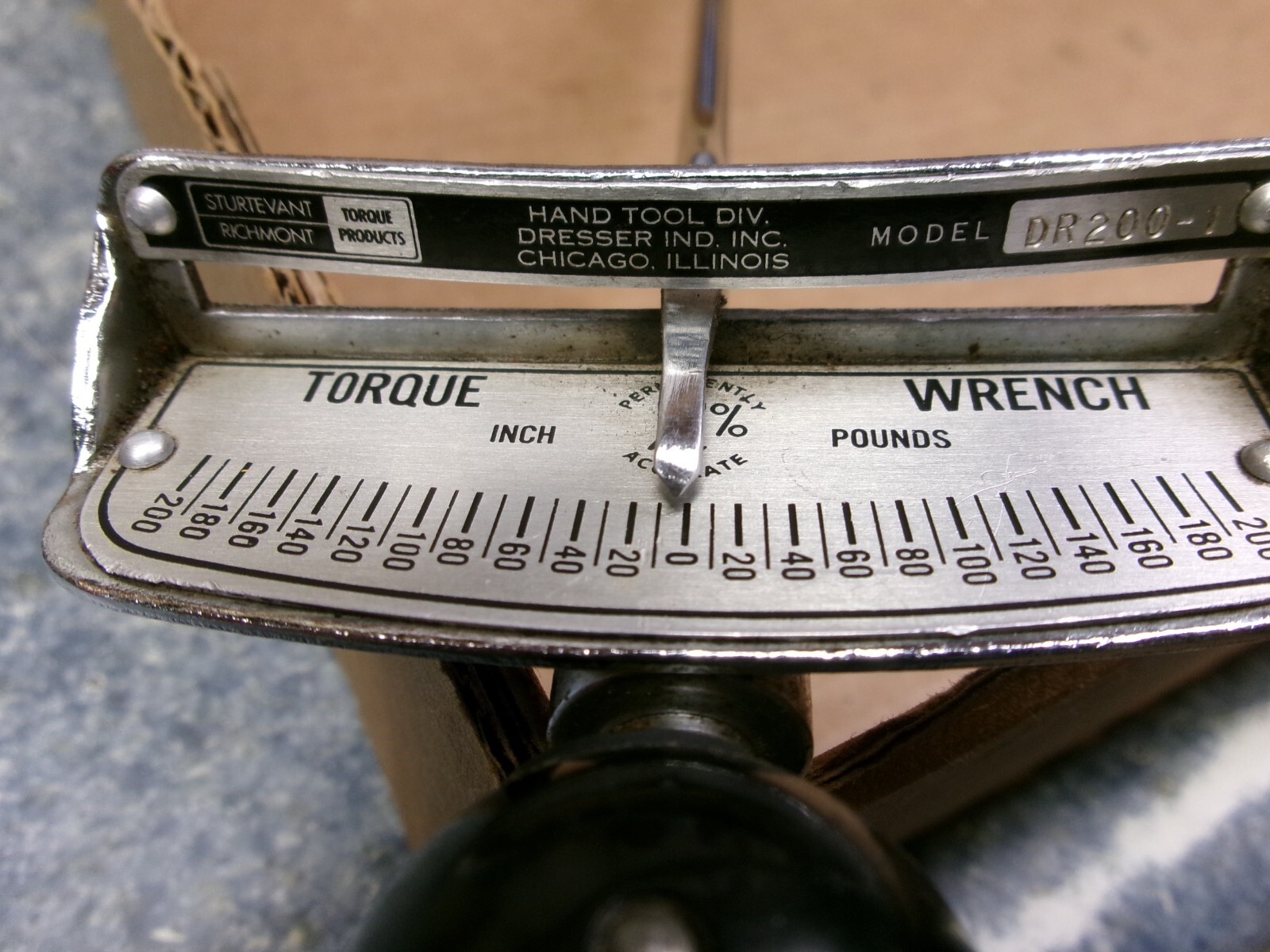Sturteveant Richmont Inch Pounds 11″ Long Torque Wrench No DR200-1