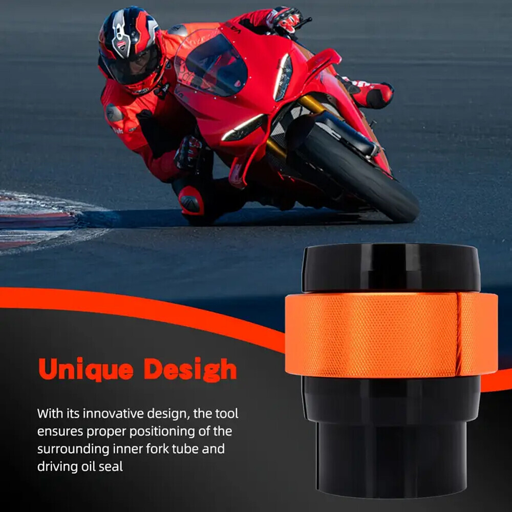 40MM-41MM Fork Oil Seal Driver Tool for Universal Motorcycle Dirt Bike Orange