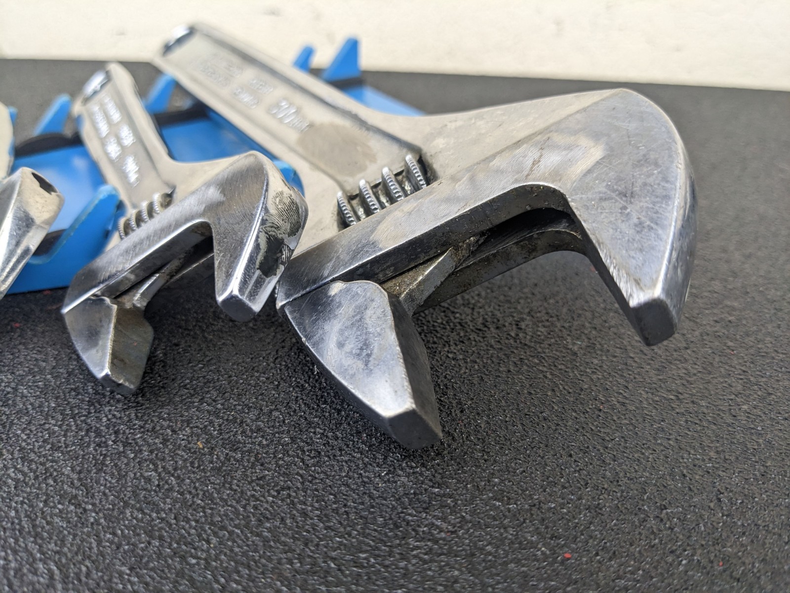 #bl847 Snap-on 3pc Vintage Adjustable Wrench Set AD6 AD8 AD12 USA