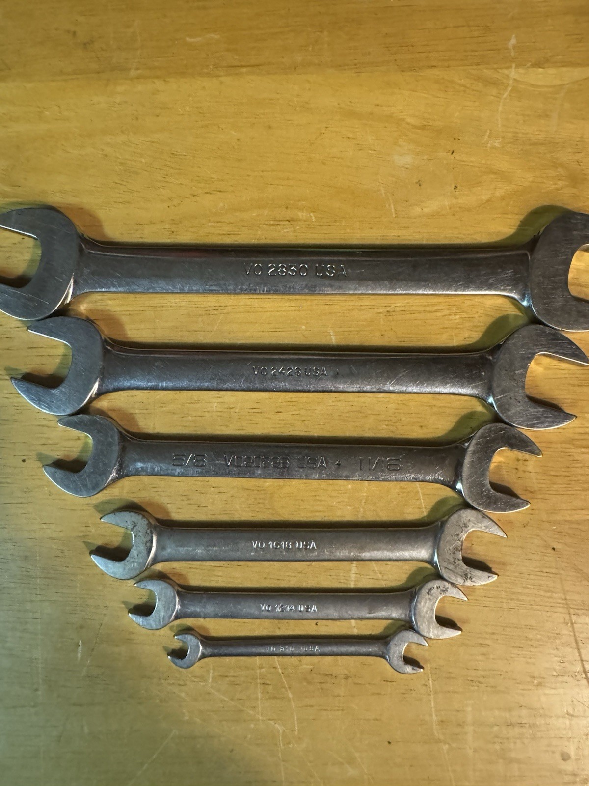 Snap-on Tools Double Open End Wrench Set Sae 1/4-15/16 Vo2830, Vo2426, Vo2022b