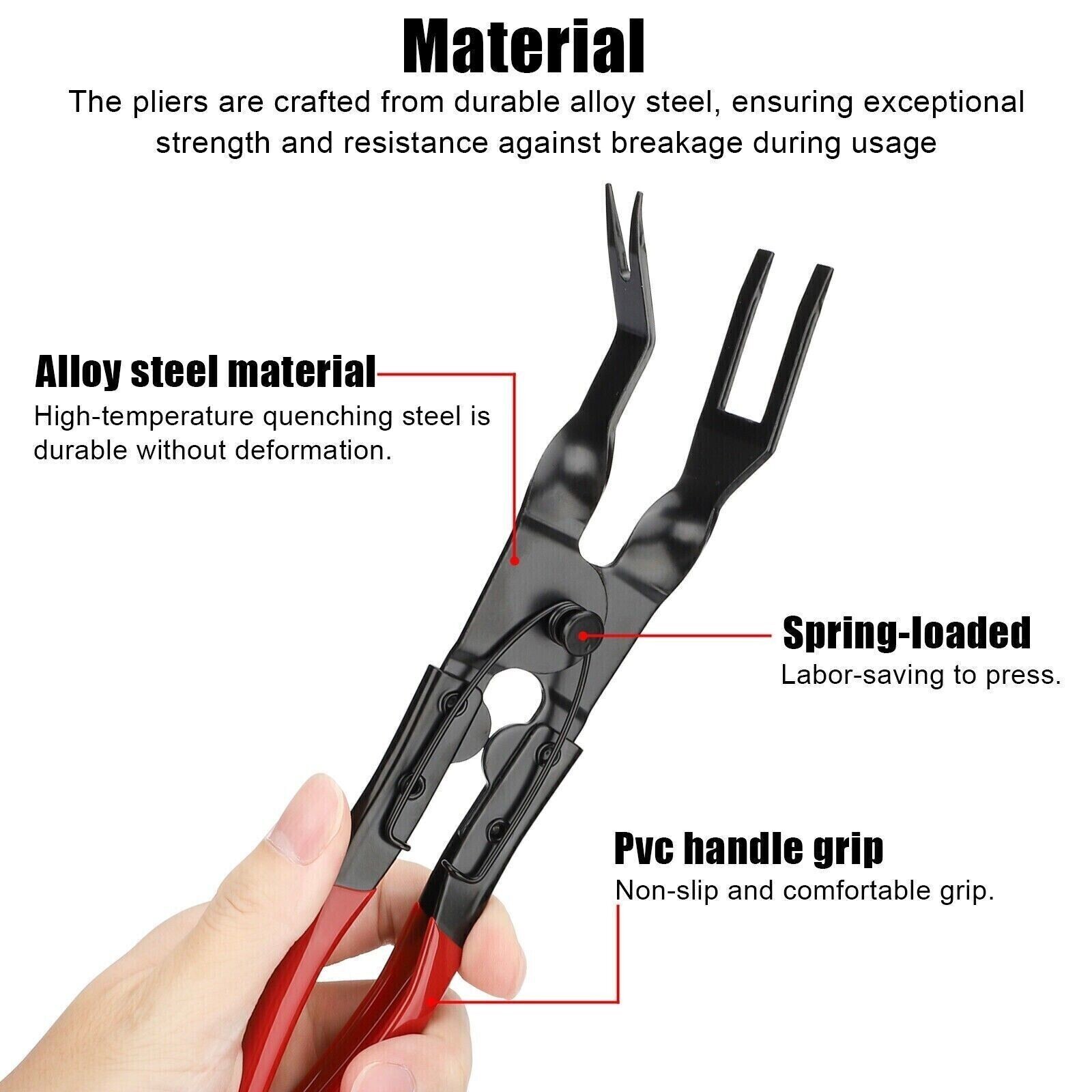 Heavy Duty Car Door Panel Plastic Fastener Remover Body Retainer Clip Pry Tool