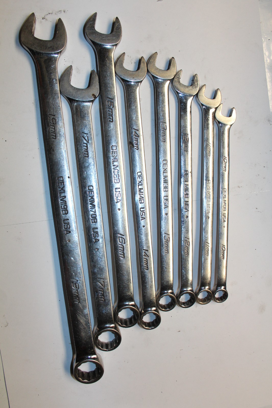SNAP-ON TOOLS 12-Point Metric Long Combination Wrench SET USA 19,17,16,14-10MM