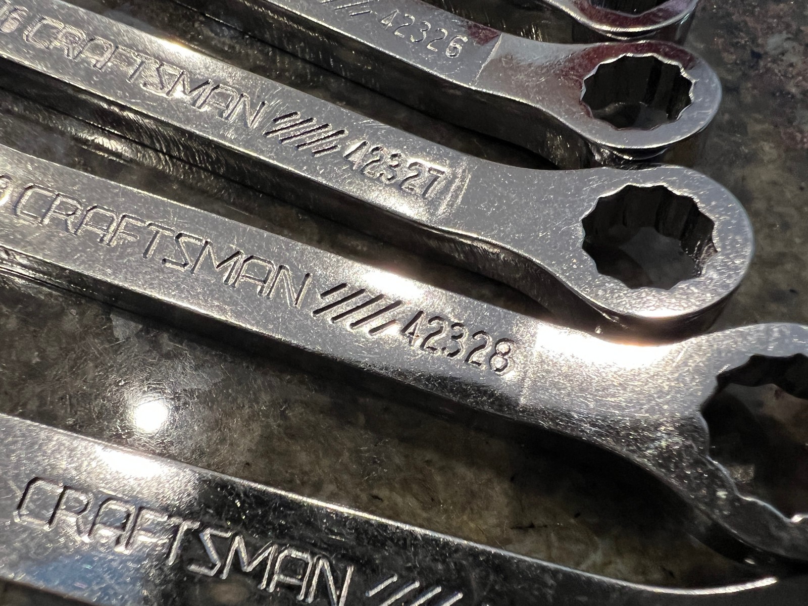 16 Pc Craftsman Stubby Midget Combo Wrench Set SAE 42320-29 Metric 42340-49