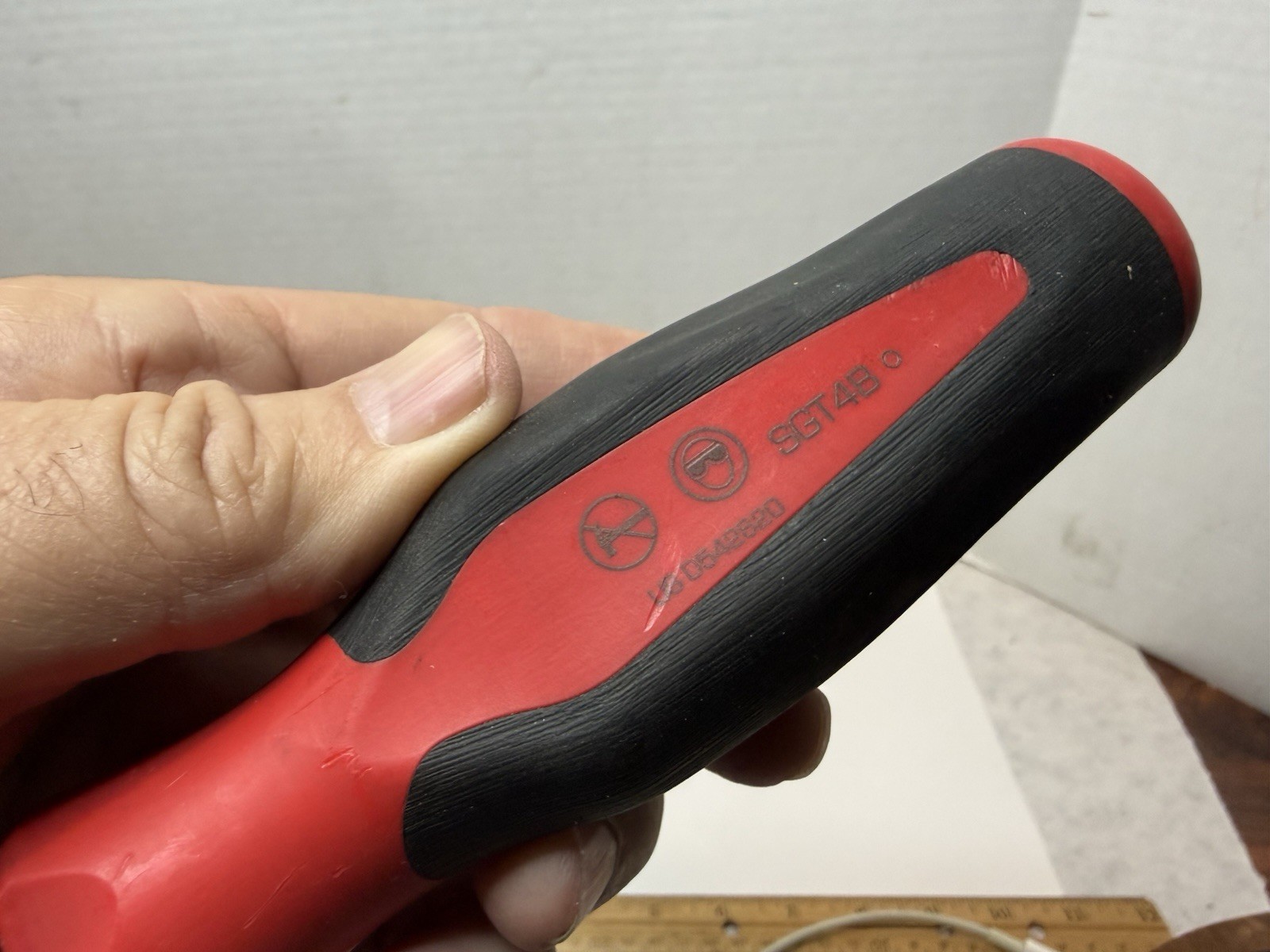 Snap On Tools 1/4″ Shank Driver SGT4B Soft Grip Red Black