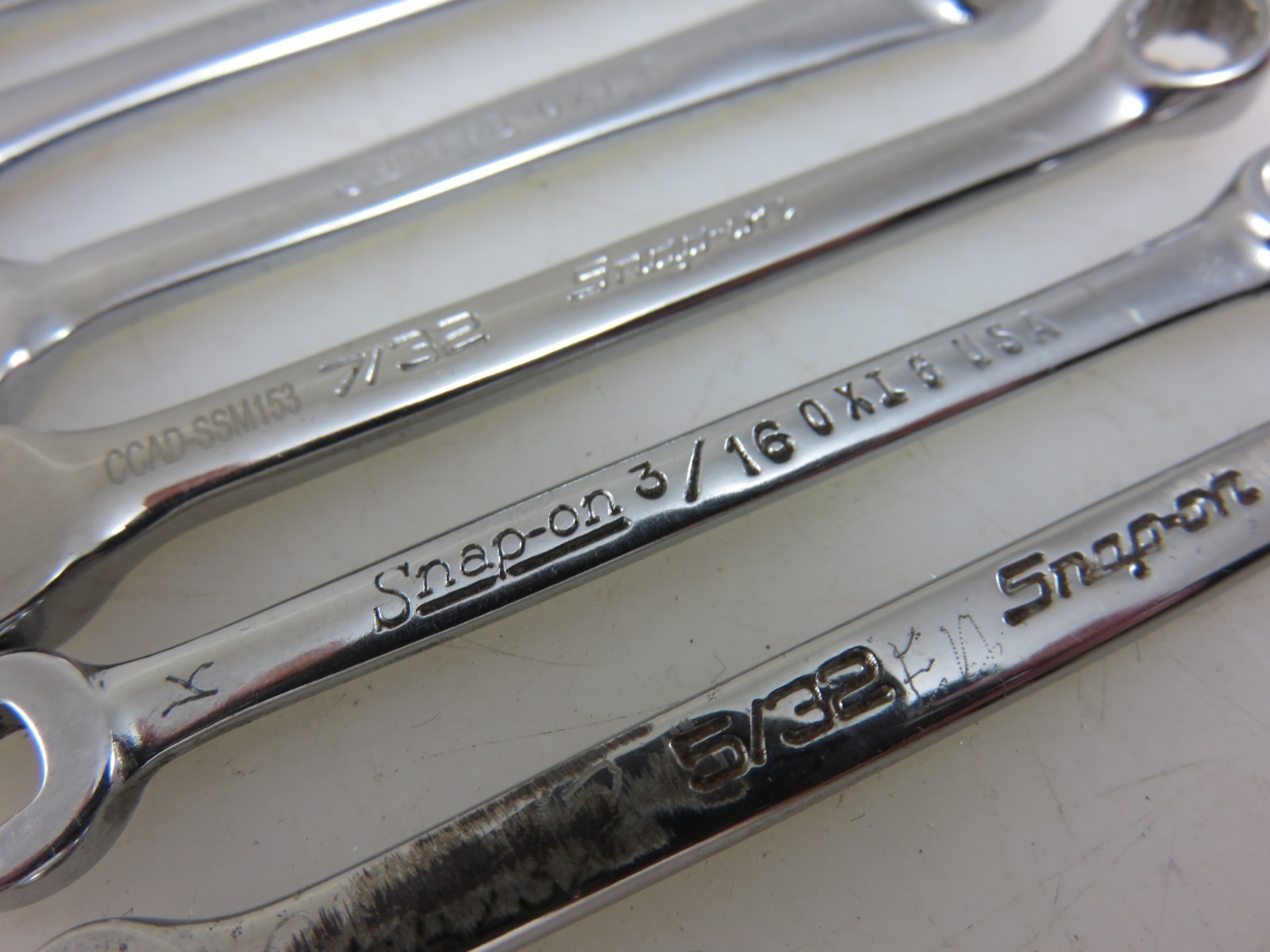 Snap-On OXI709SBK Ignition Combination Wrench 8pc Set + Pouch 5/32″-3/8″ NO 1/8″