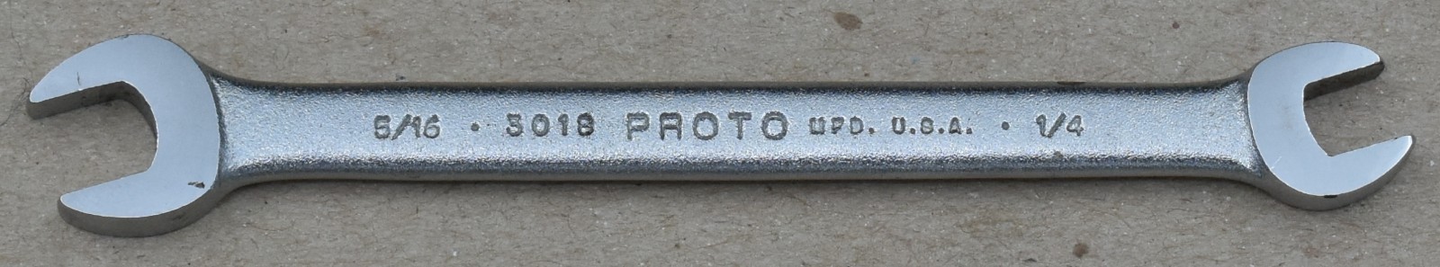 PROTO PROFESSIONAL 3018, 1/4″ x 5/16″ SAE, DOUBLE OPEN END COMBINATION WRENCH