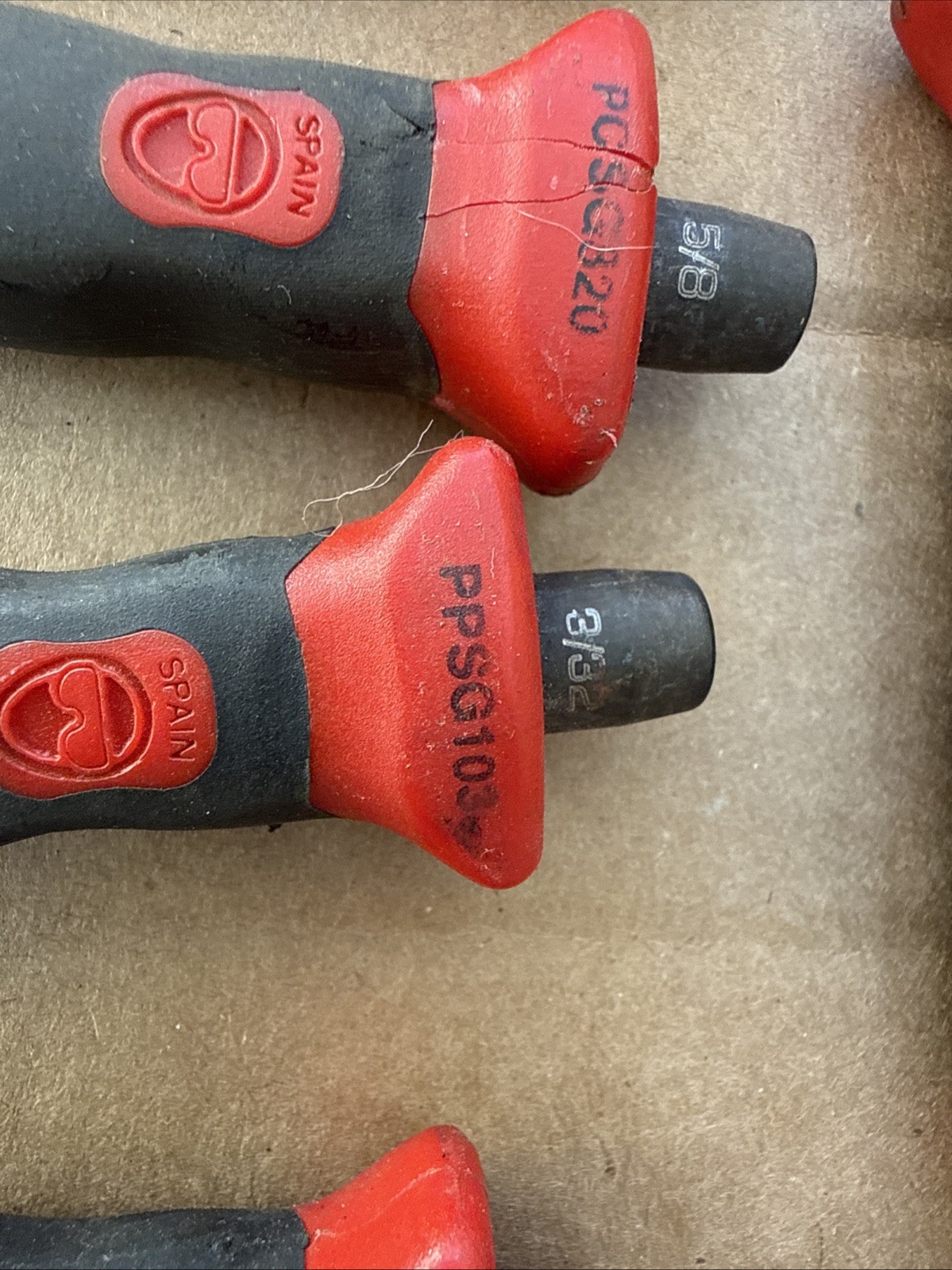 SNAP-ON 9PC Red SOFT GRIP PUNCH AND CHISEL SET #PPCSG710