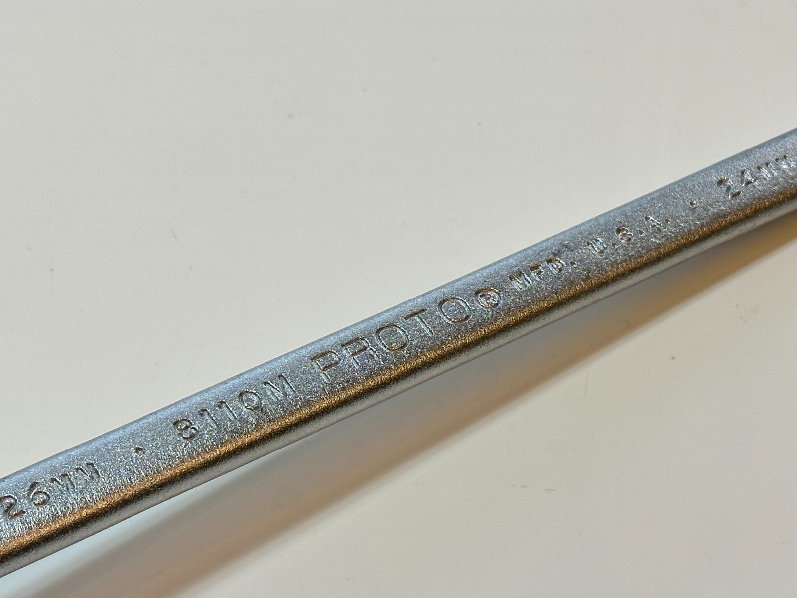 NEW PROTO Tools USA 24mm x 26mm 8110M Metric Deep Offset Box End Wrench 12-Point