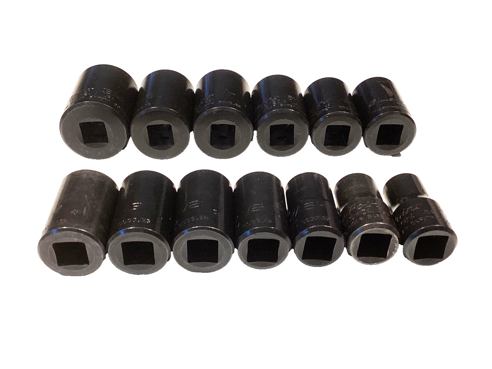 BLUE POINT By SNAP ON 13 Piece 3/8″Dr Shallow Twist Impact Socket Set 213TFSYA