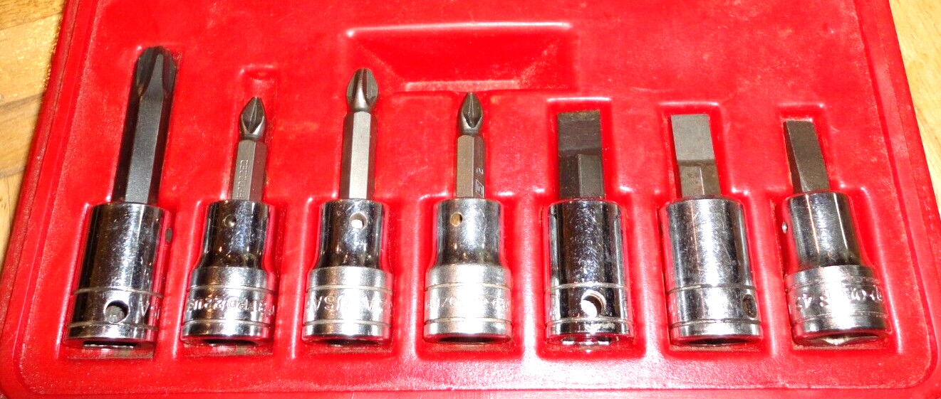 SNAP-ON TOOLS 8 PIECE 3/8 DRIVE IMPACT DRIVER SET 208EPIT