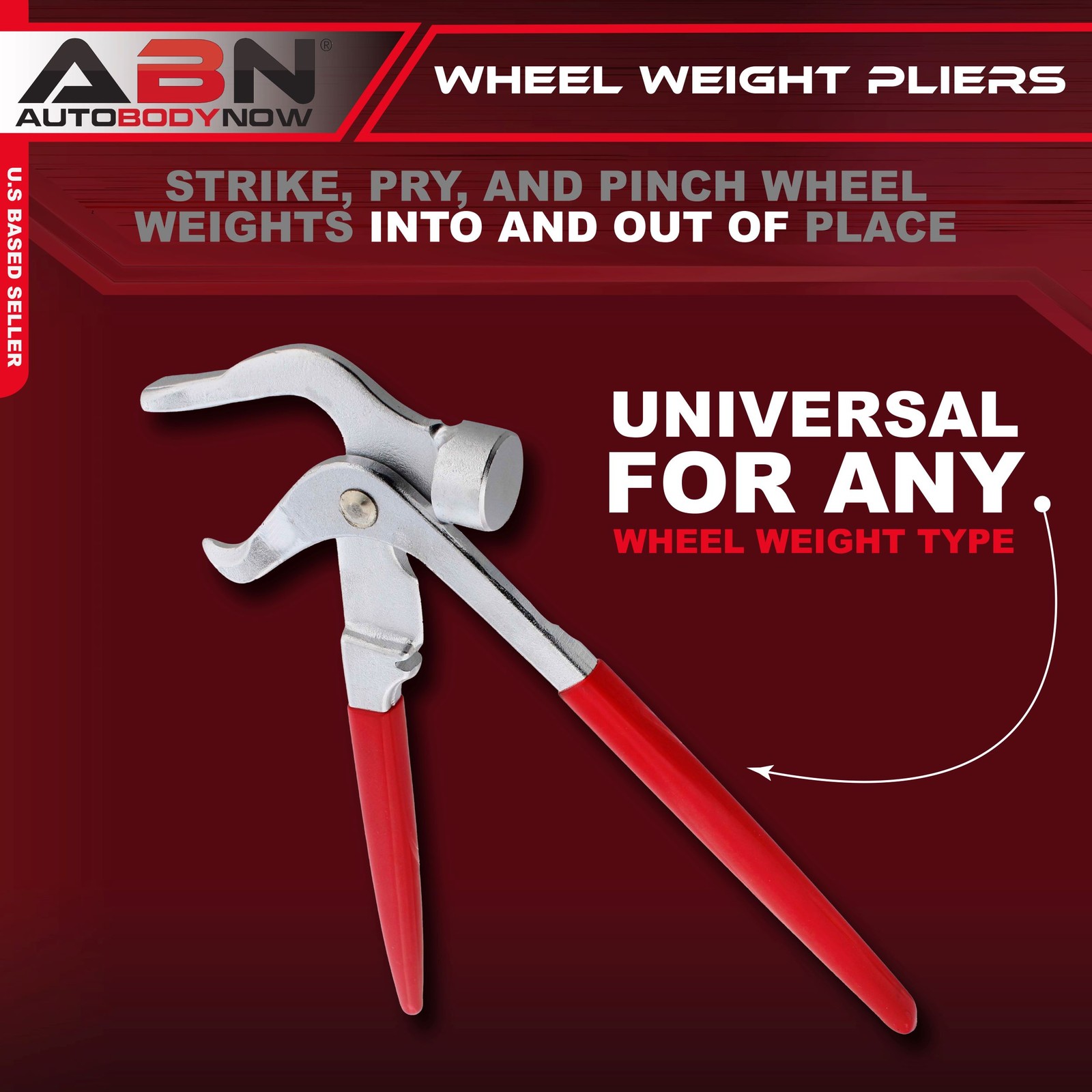 ABN | Wheel Weight Pliers – Wheel Weight Hammer Tool Tire Weight Removal Tool