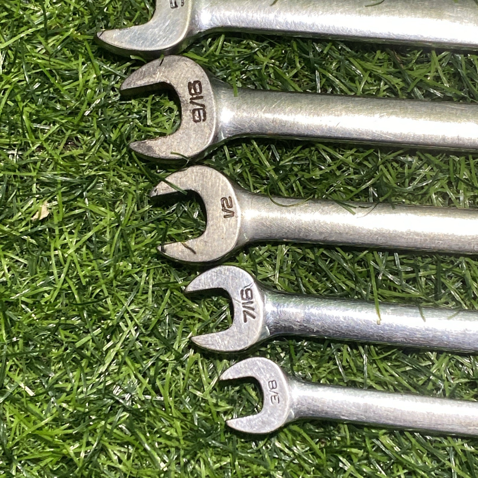 Vintage Snap-On USA 10pc SAE OEX12A – OEX32A Comb. Wrench Set Missing 24A