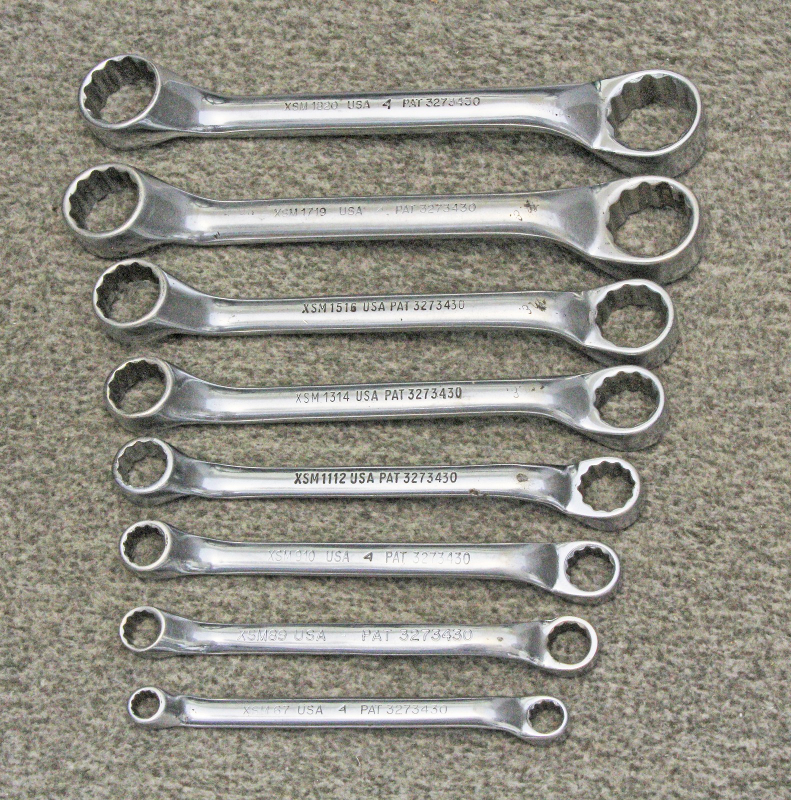 Snap on XSM608 8 pc 12-Point METRIC Short 10° Offset Box Wrench Set 6 – 20mm