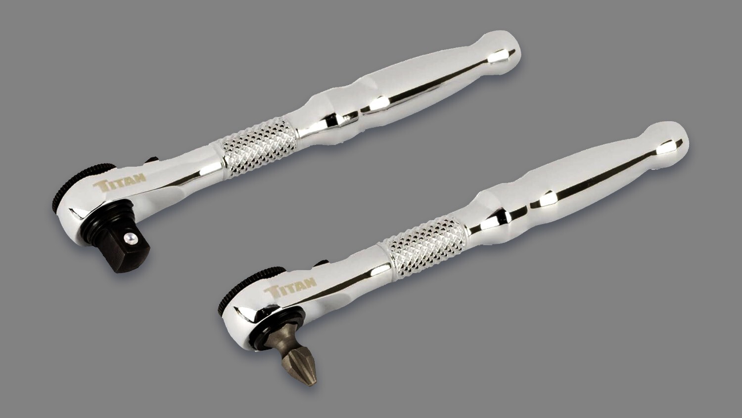 TITAN 11335 – 2pc 1/4in Drive Micro Ratchet And Ratcheting Bit Driver Sets