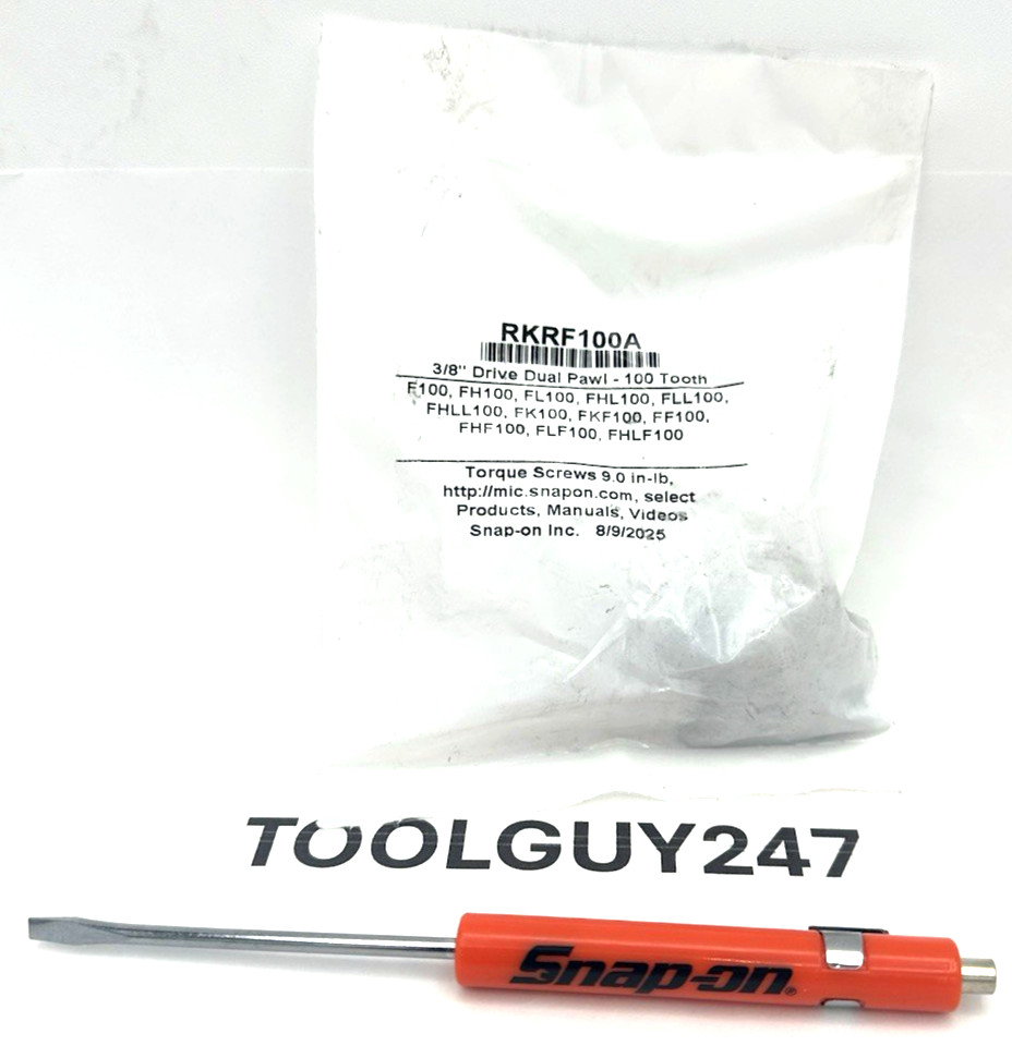 SNAP ON RKRF100A 3/8″ Inch Dr. Ratchet Repair Kit F100 FH100 FHL100 USA TOOLS!