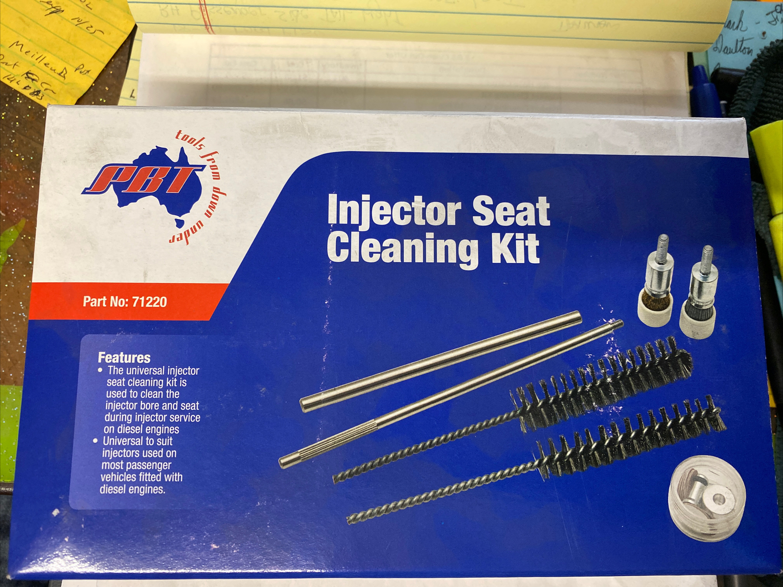 PBT, 21 pc Universal Injector Seat brush Cleaning Kit for Diesel Engines
