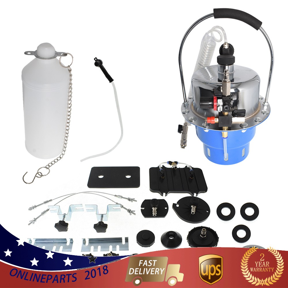 Brake & Clutch Bleeder Valve System Kit + Portable Pneumatic Air Pressure Kit