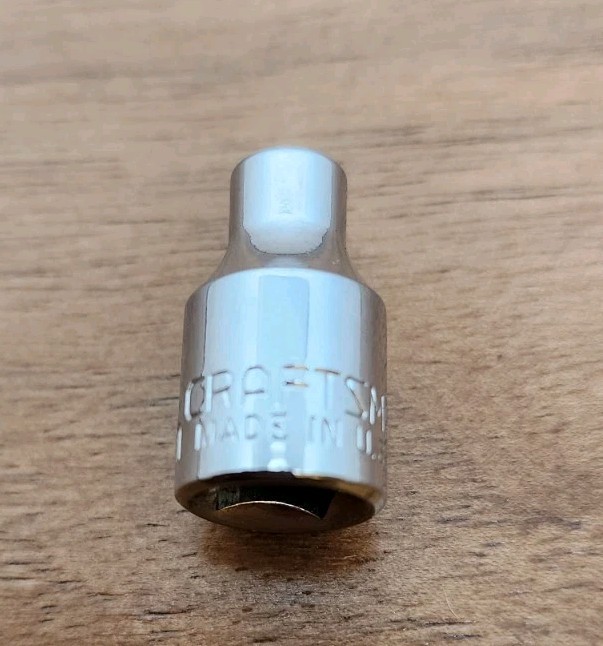 Craftsman USA 4mm Socket 6 Point 1/4″ Drive EE 43505