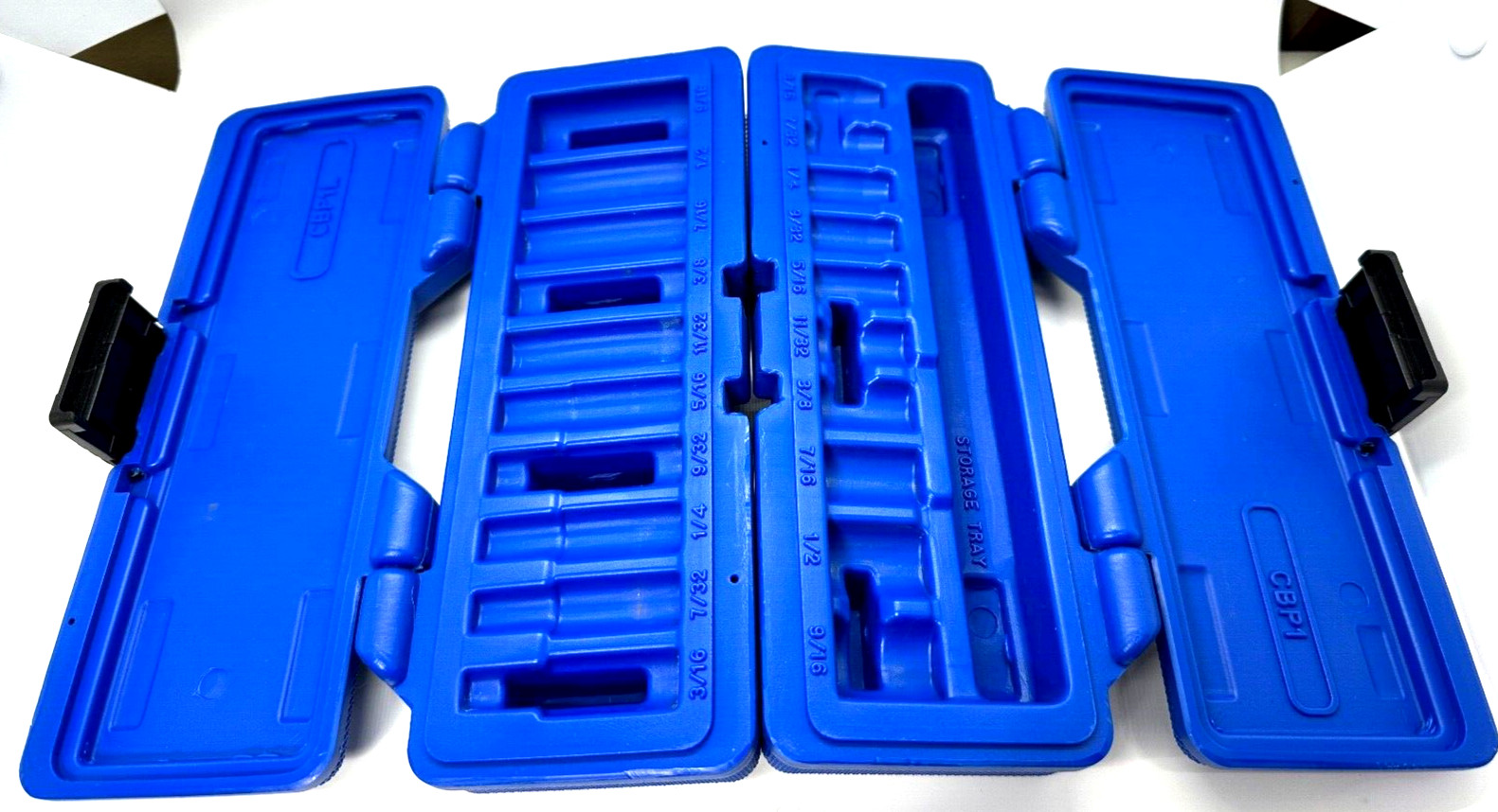 Cornwell Tools 1/4″ Drive CASE ONLY lot SAE Shallow Deep Socket Set Blue Storage